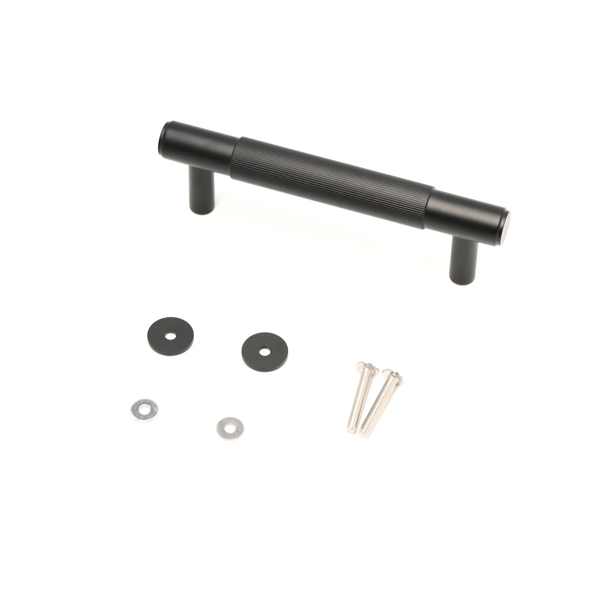 Fluted Small Round T-Bar Pull Handle - Matt Black - Image 4