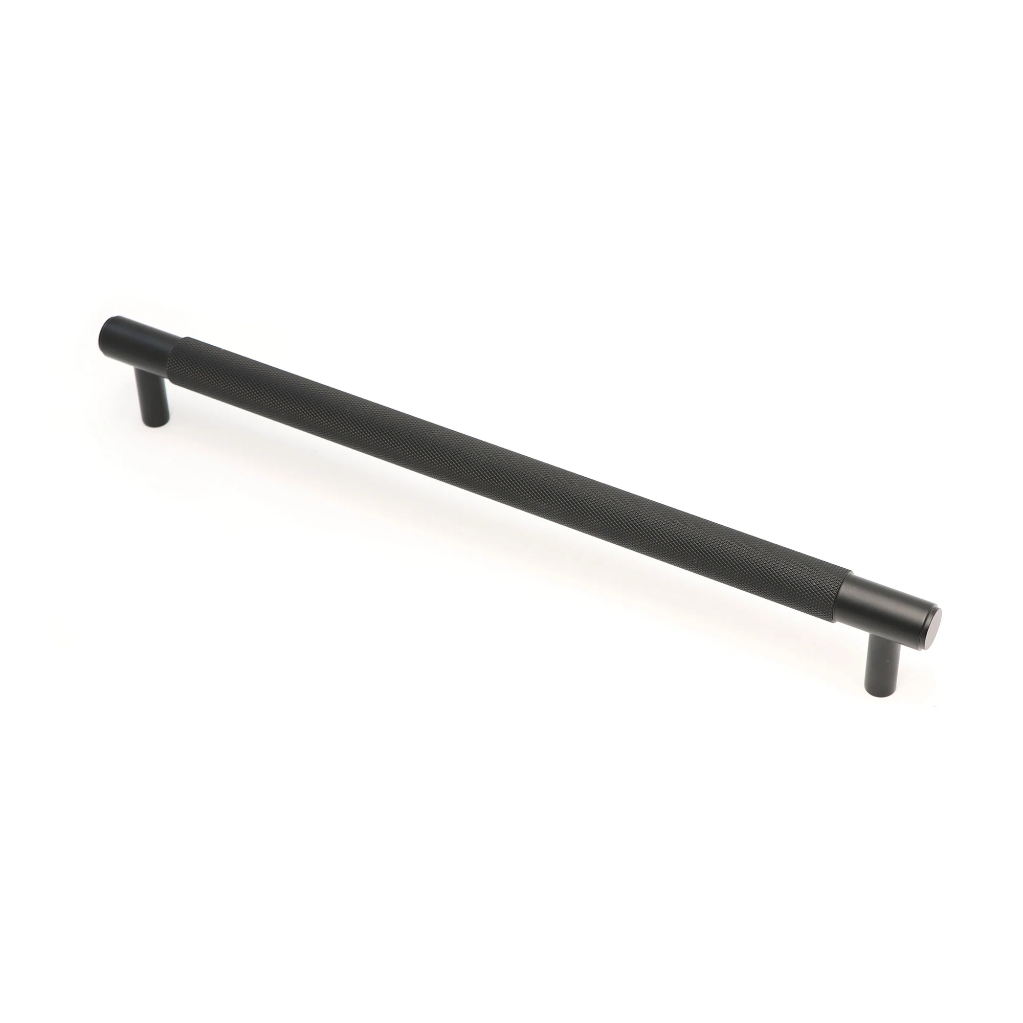 Knurled Large Round T-Bar Pull Handle - Matt Black - Image 4
