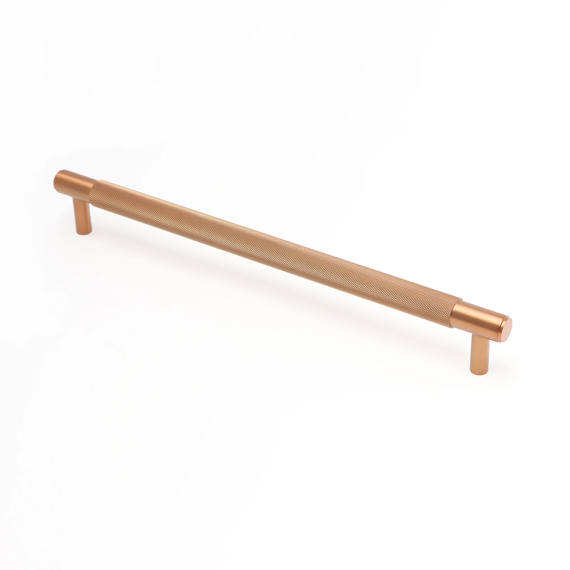 Knurled Large Round T-Bar Pull Handle - Rose Gold - Image 4