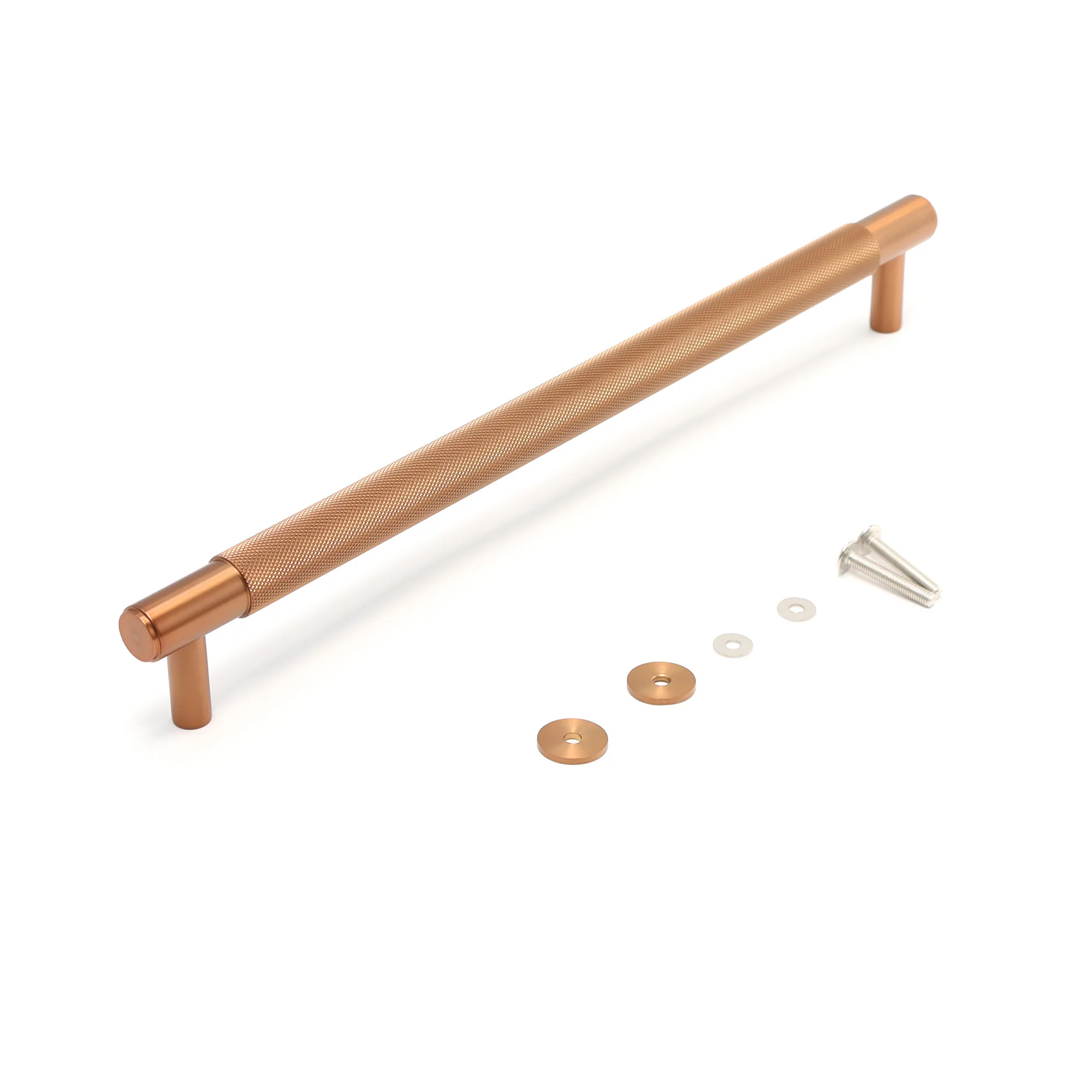 Knurled Large Round T-Bar Pull Handle - Rose Gold - Image 5