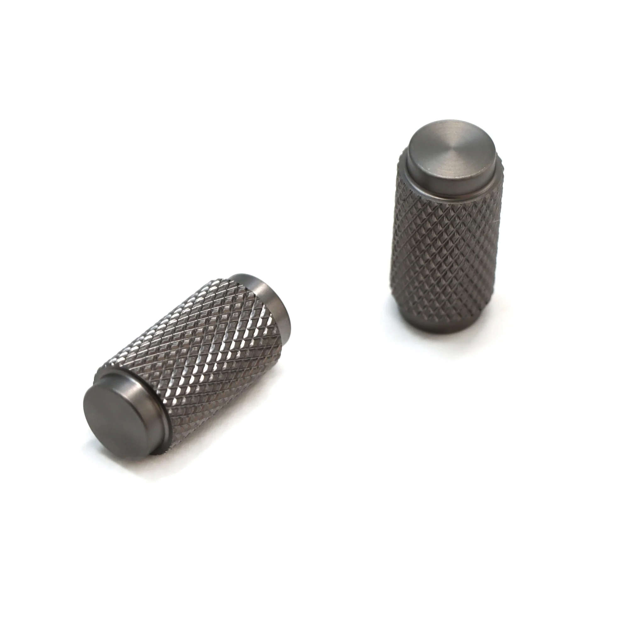 Knurled Small Round Cabinet Door Knob - Gun Metal - Image 3