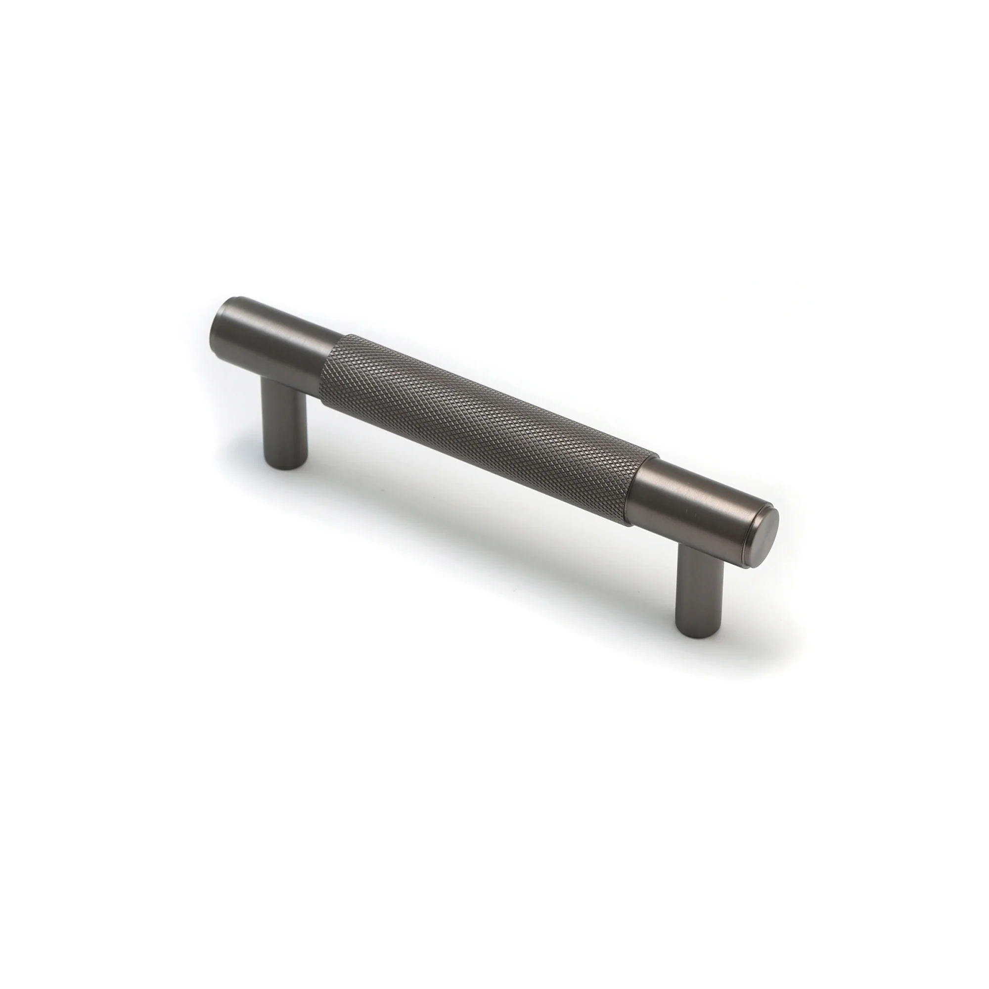Knurled Small Round T-Bar Pull Handle - Gun Metal - Image 3