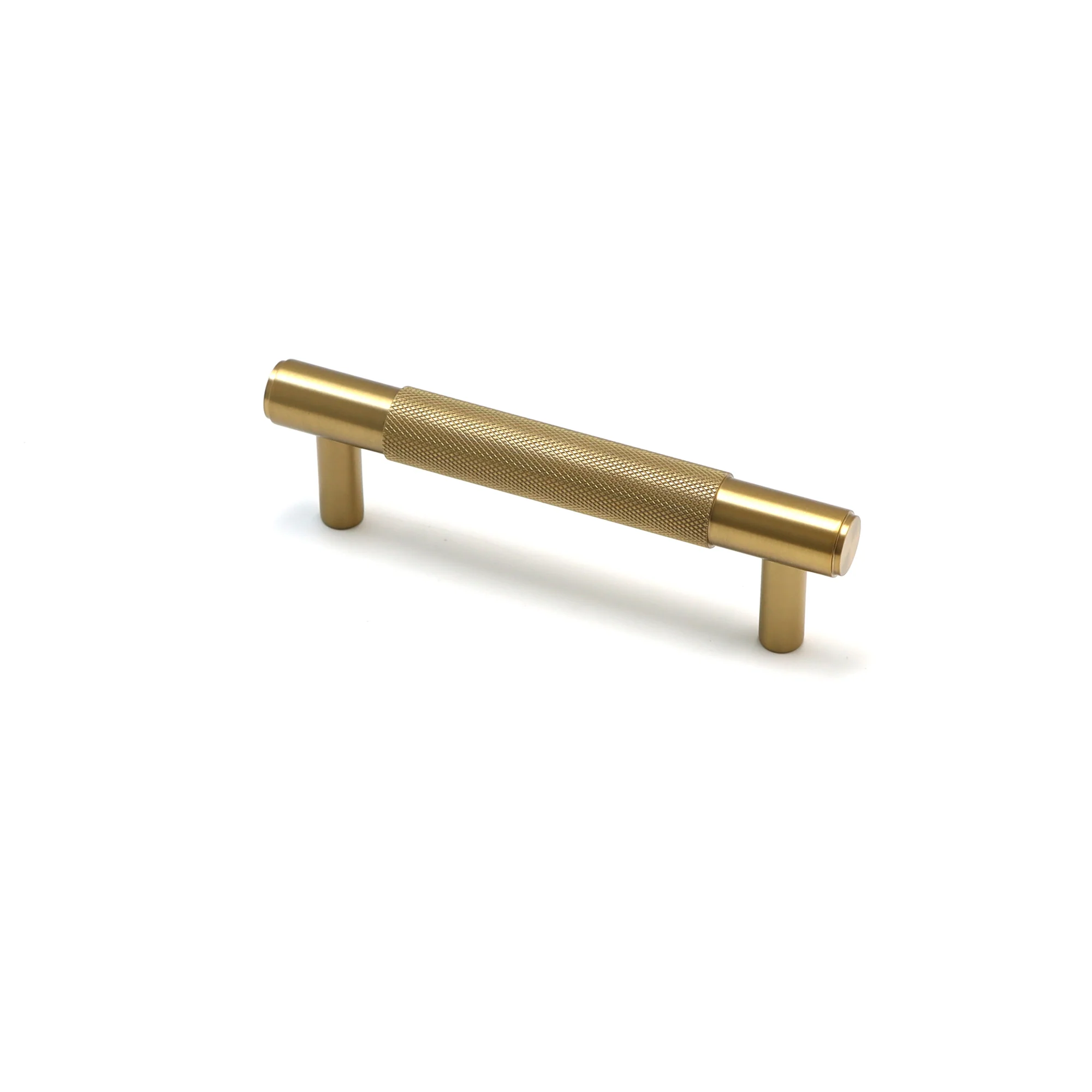 Knurled Small Round T-Bar Pull Handle - Satin Gold - Image 3