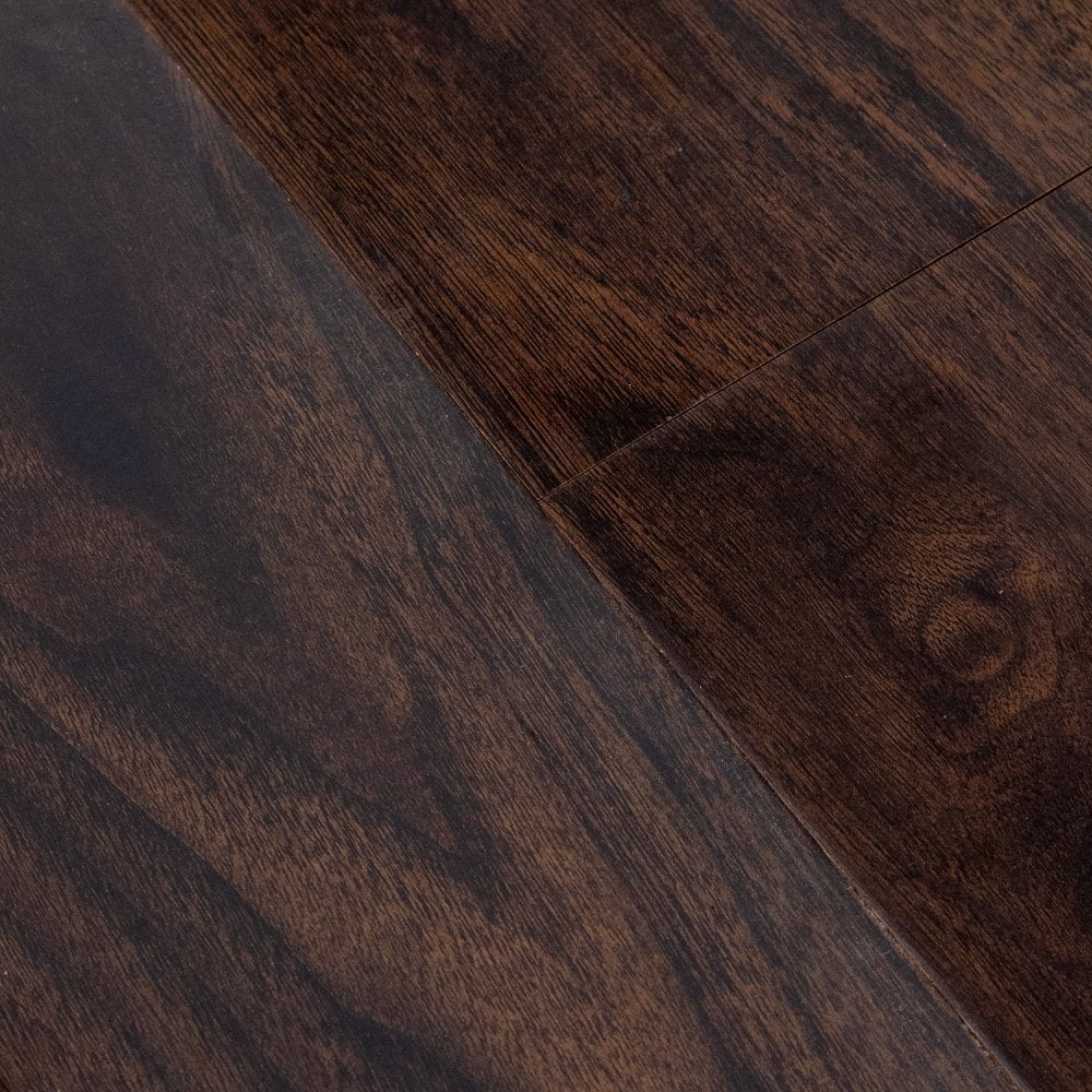 Rich Walnut - Glamour 12mm High Gloss Laminate Flooring - Image 3