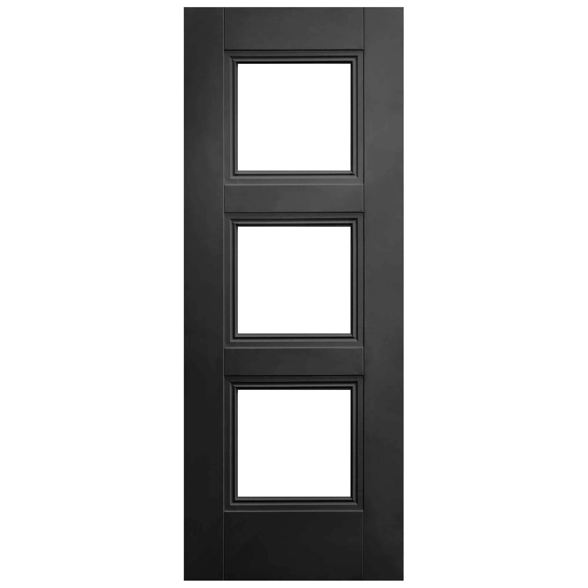 Black Internal Fully Finished Elegance Ripley 3 Light Clear Glass Door - Image 3