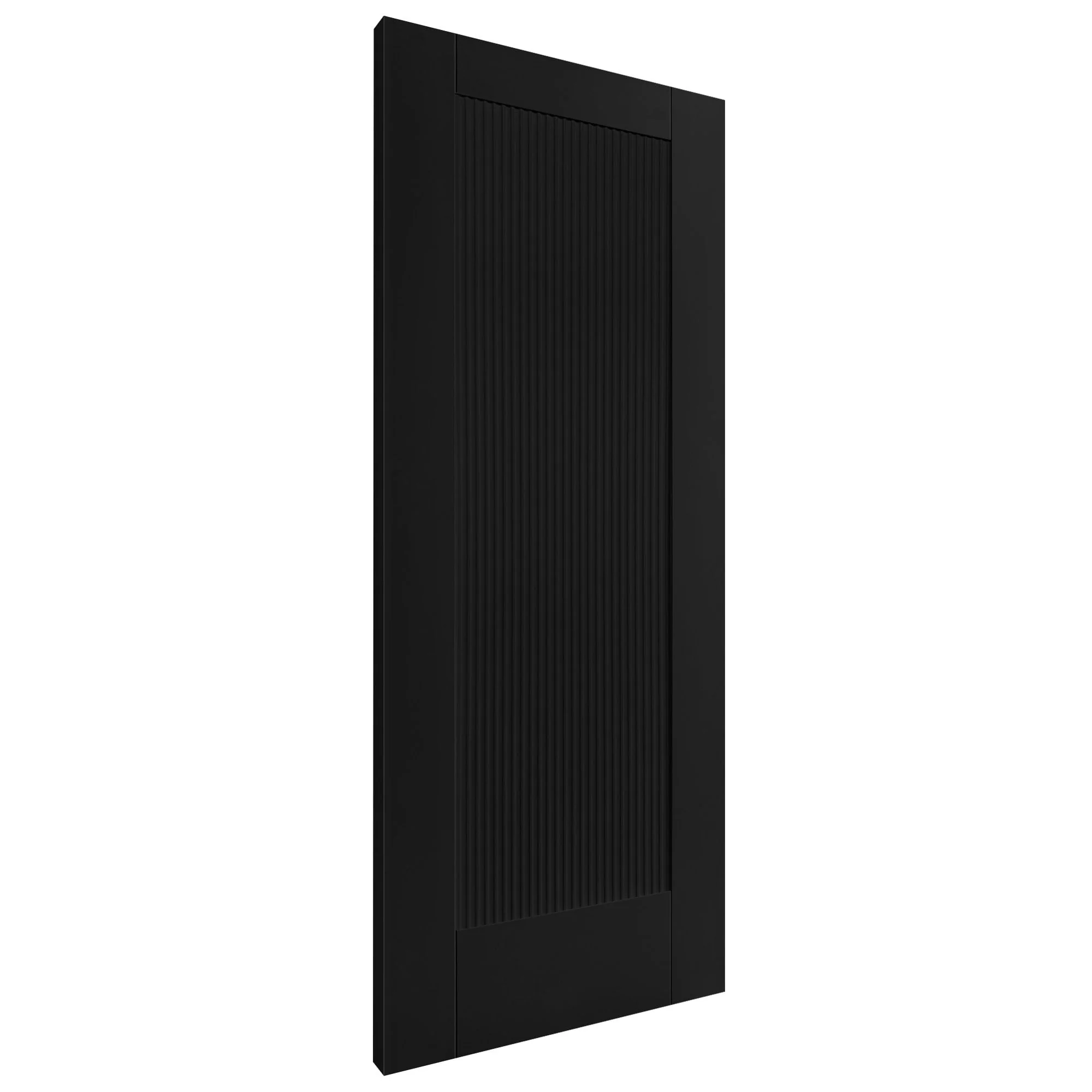 Black Internal Fully Finished Fluted Pattern 10 Panelled Door - Image 2