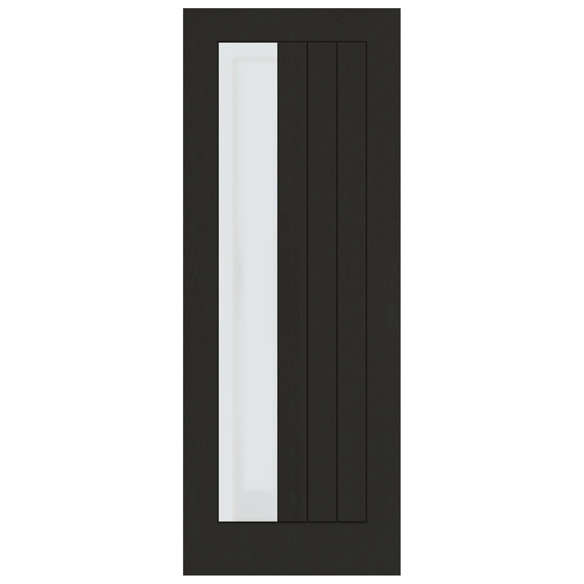 Black Internal Fully Finished Oak Farley 1 Light Offset Obscure Glass Made-to-Measure Door - Image 2