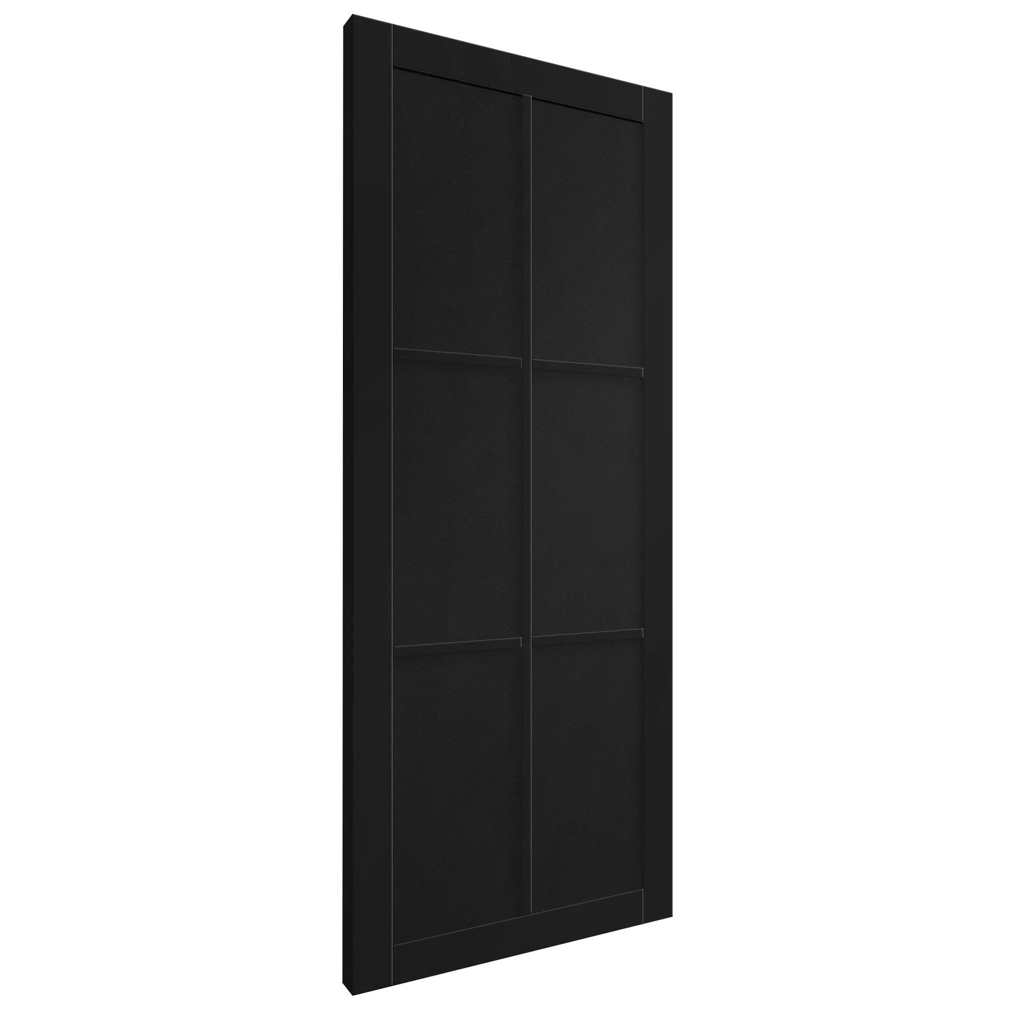 Black Internal Fully Finished Studio 6 Panel Door - Image 2