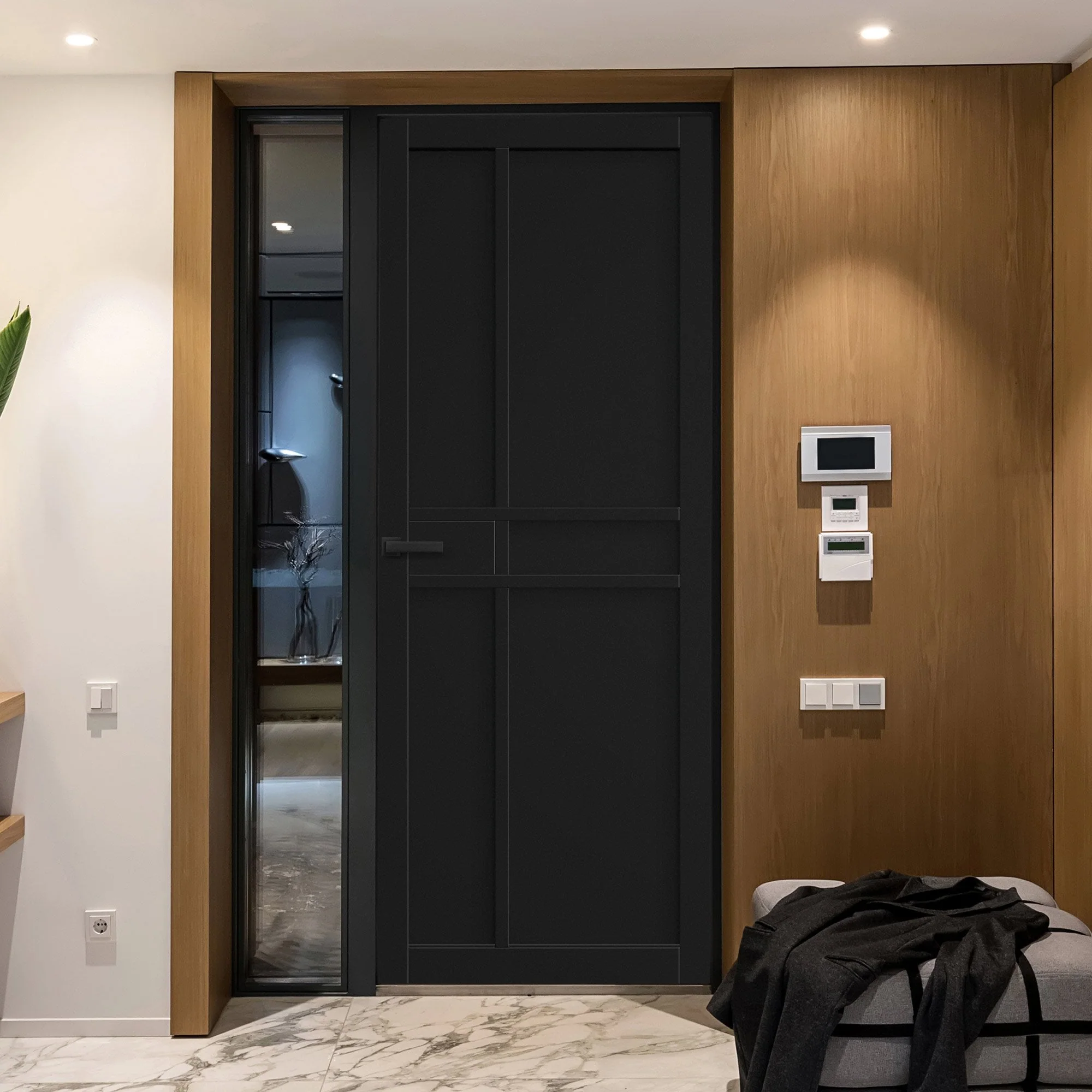 Black Internal Fully Finished Studio 6 Panel Door - Image 5