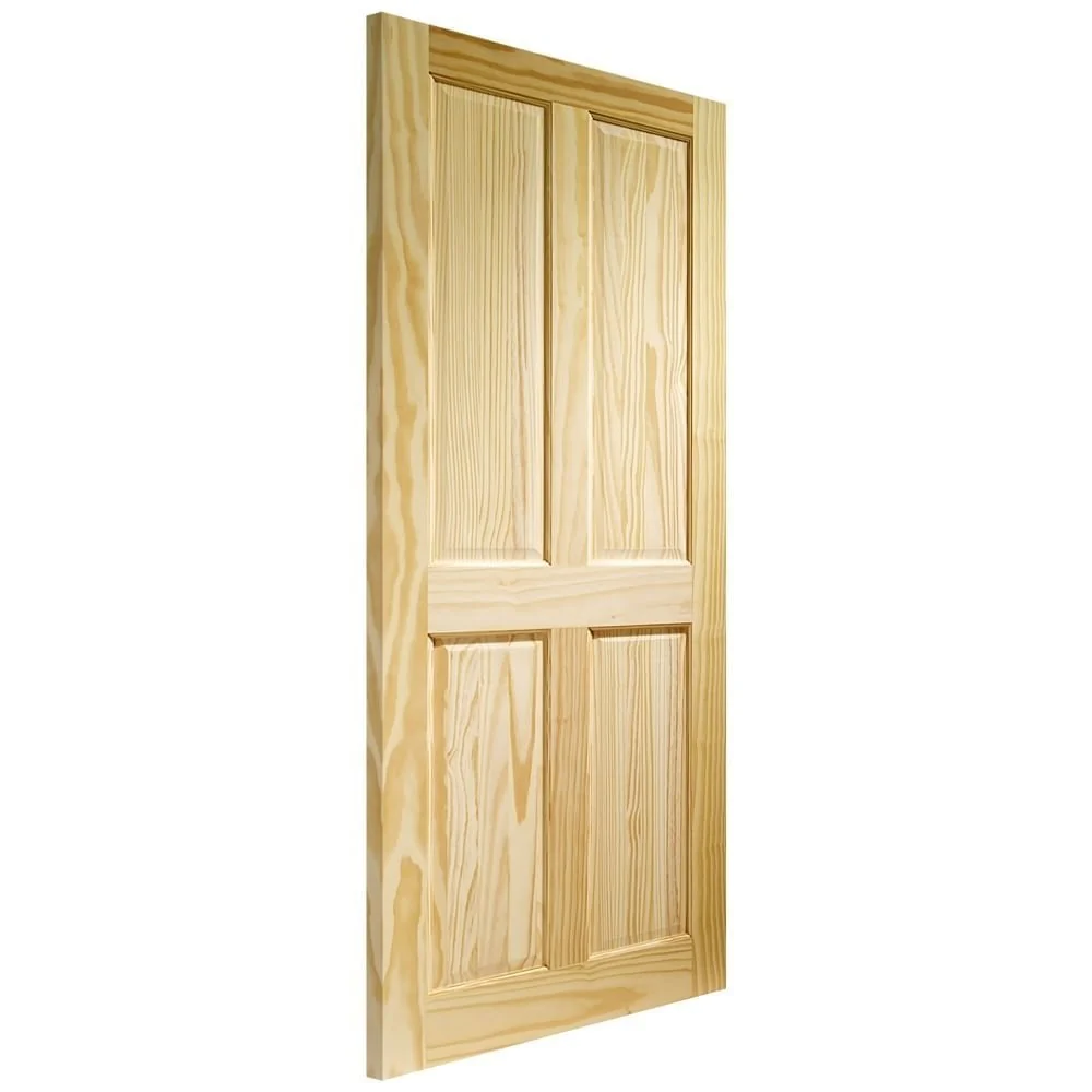 Clear Pine Internal Unfinished Malton 4 Panel Door - Image 2
