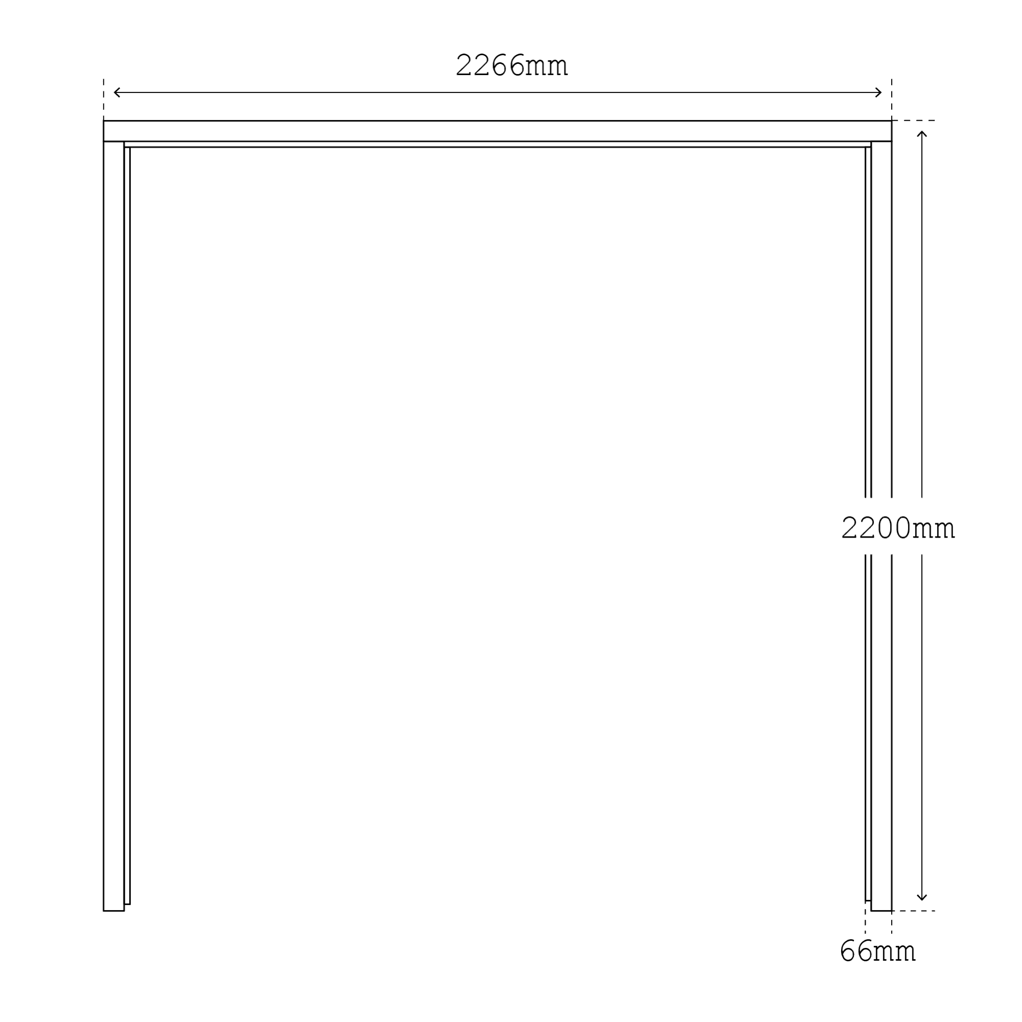 External Universal Unfinished Knotty Pine Garage Door Frame - Image 3