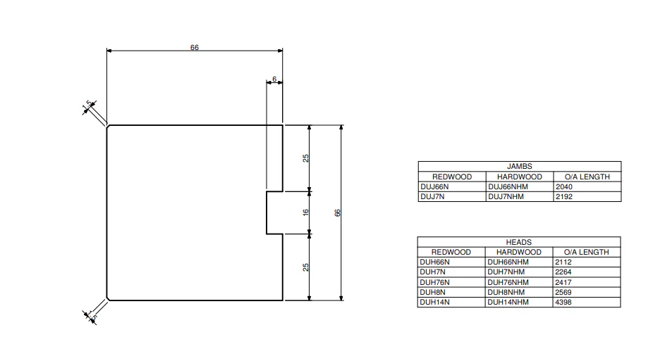 External Universal Unfinished Knotty Pine Garage Door Frame - Image 4