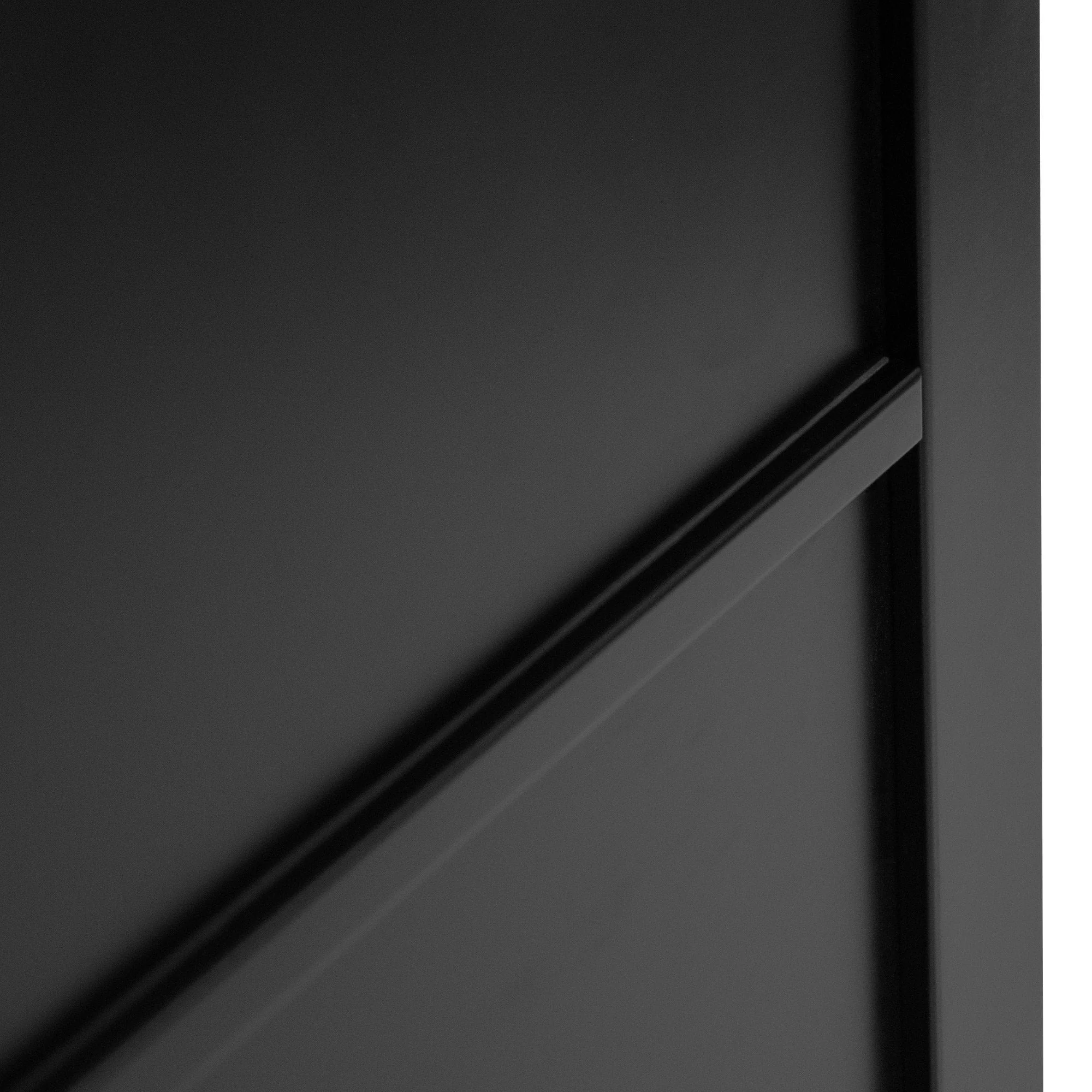 Graphite Black Internal Fully Finished Industrial Studio 4 Panel Door - Image 5