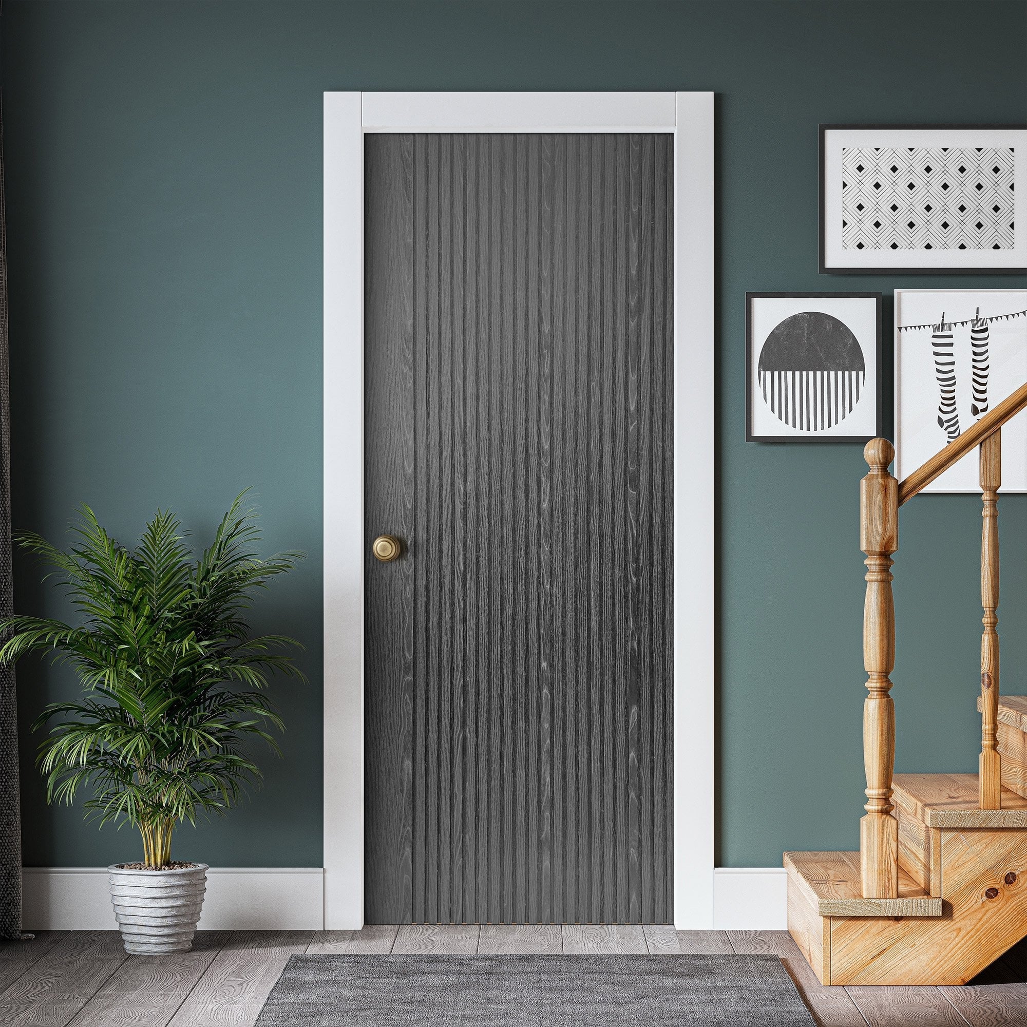 Internal Fully Finished Grey Miami Door
