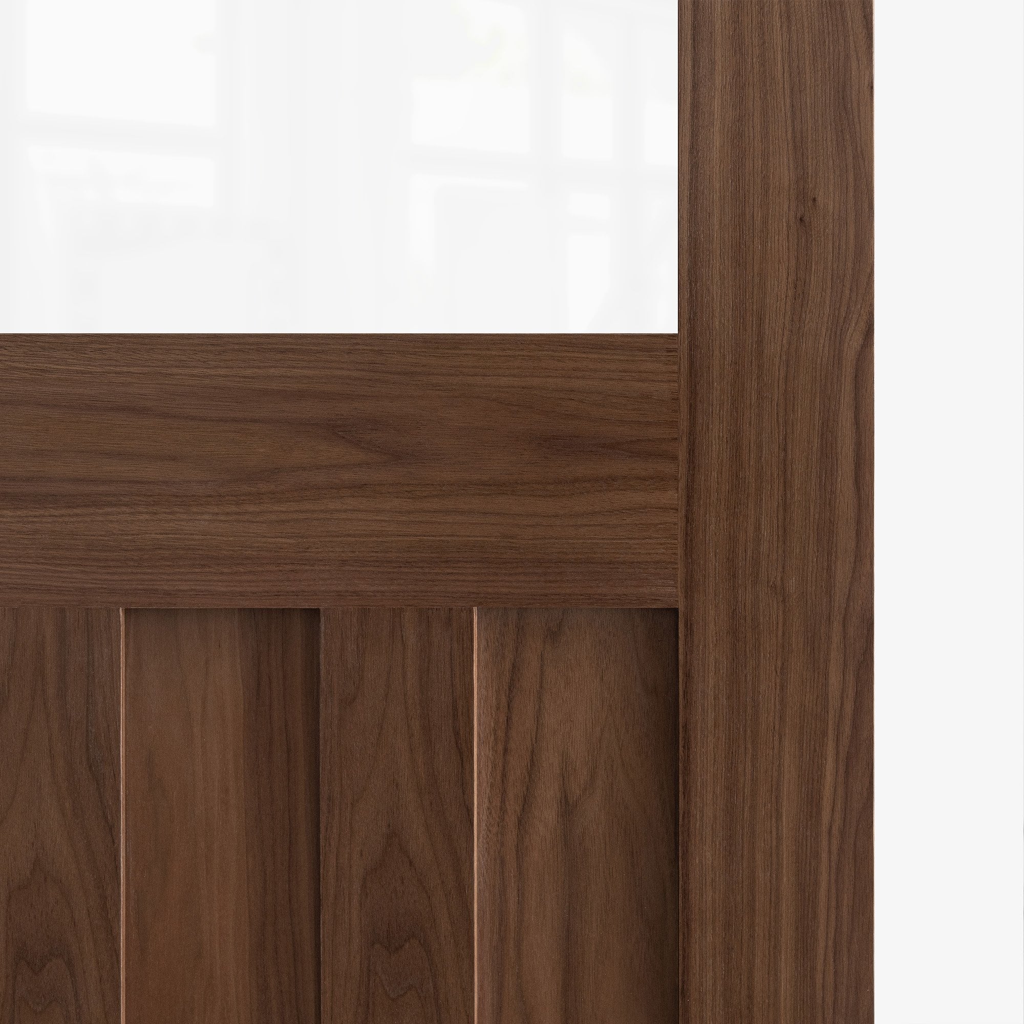 Internal Walnut Fully Finished 1 Light Clear Glass DX Door - Image 5