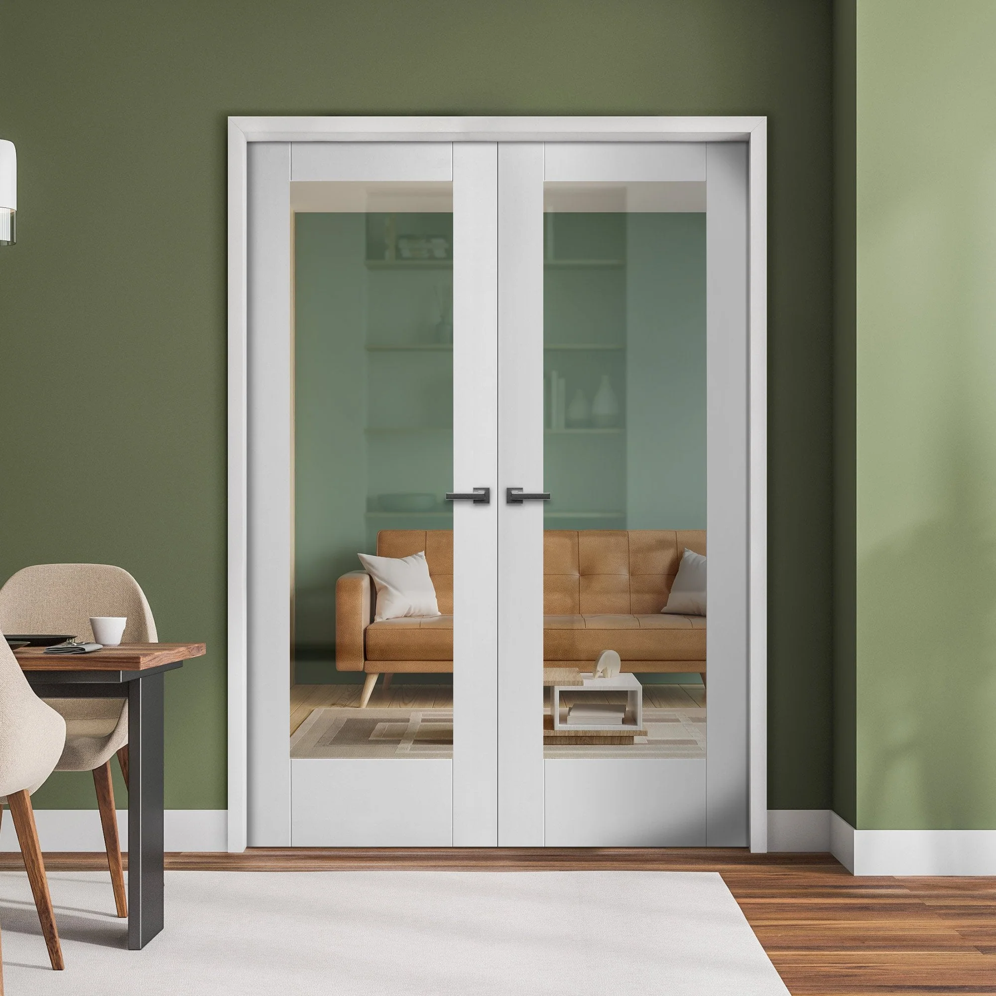 Internal White Primed Pattern 10 1 Light Clear Glass French Door (121420)
