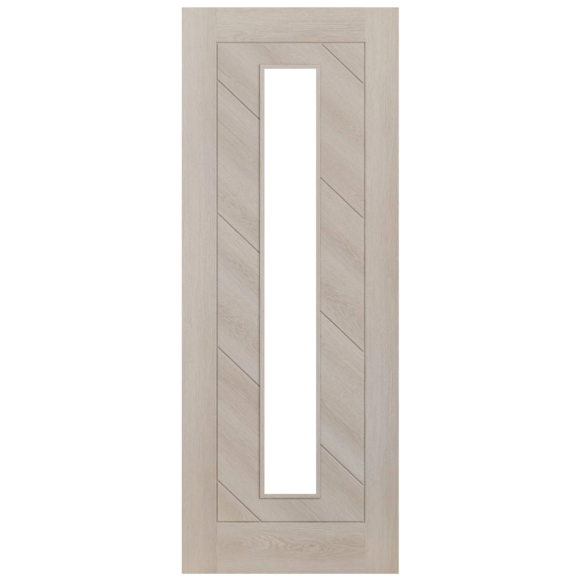 Ivory Fully FInished Internal Endure Laminate Stockholm Clear Glass Door - Image 3