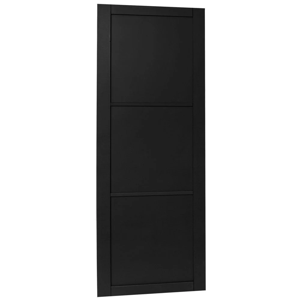 Jet Black Internal Fully Finished 3 Panel Industrial Studio Door - Image 2