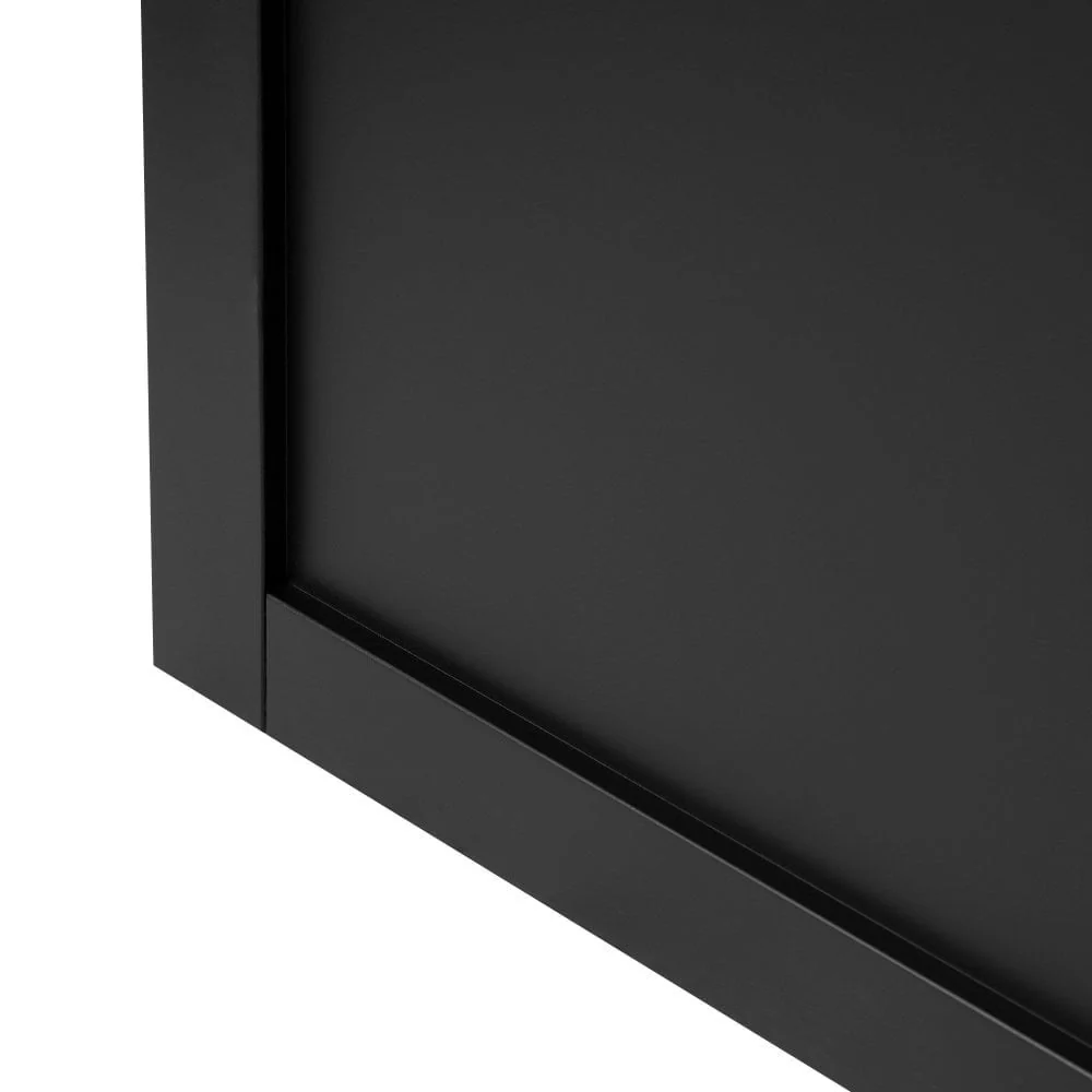 Jet Black Internal Fully Finished 3 Panel Industrial Studio Door - Image 4