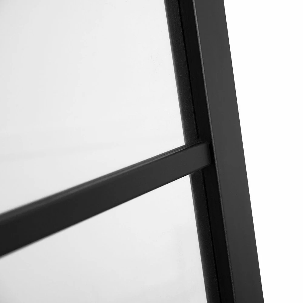 Jet Black Internal Fully Finished 6 Light Clear Glass Industrial Studio Door - Image 4