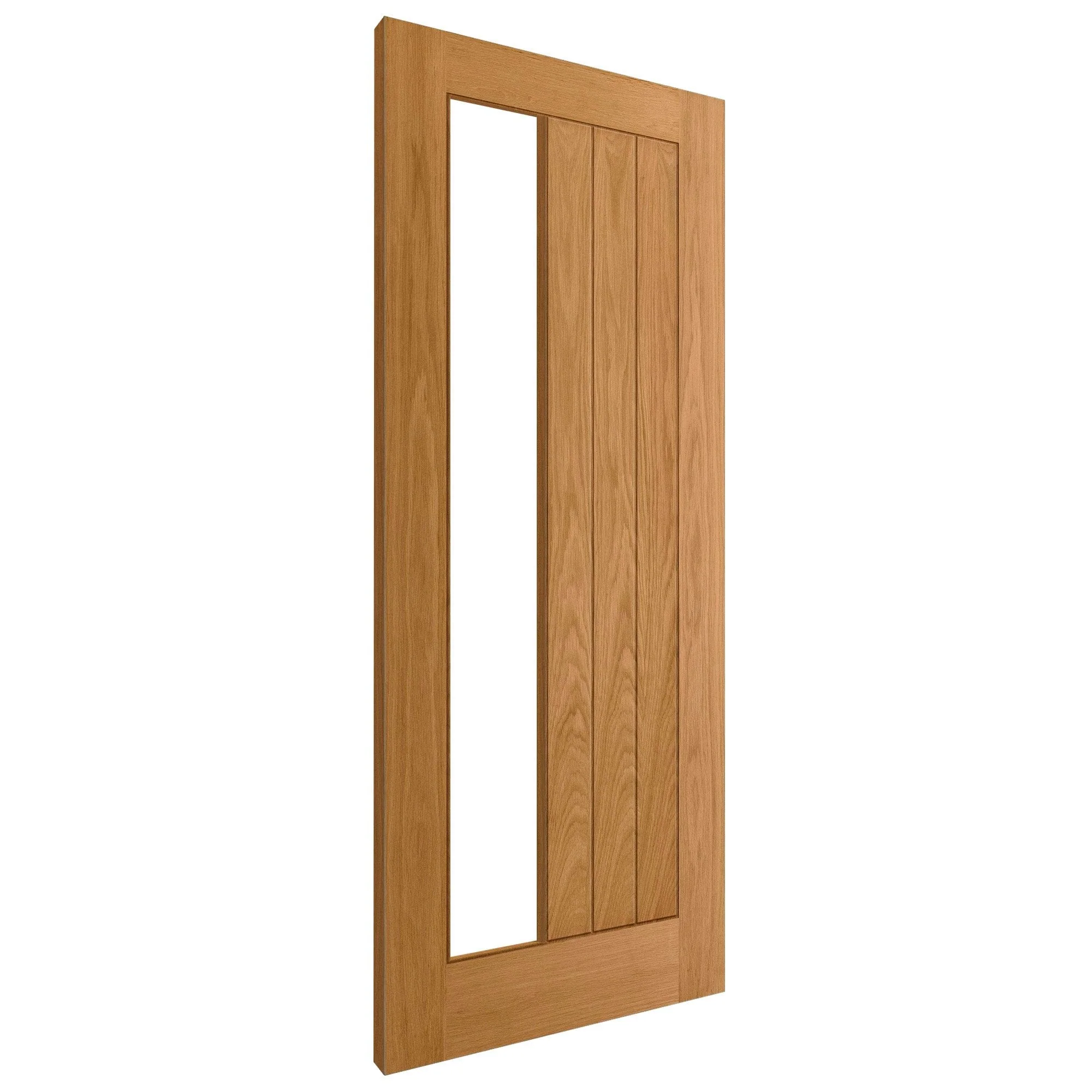 Oak Internal Fully Finished Farley 1 Light Clear Offset Glass Door - Image 2