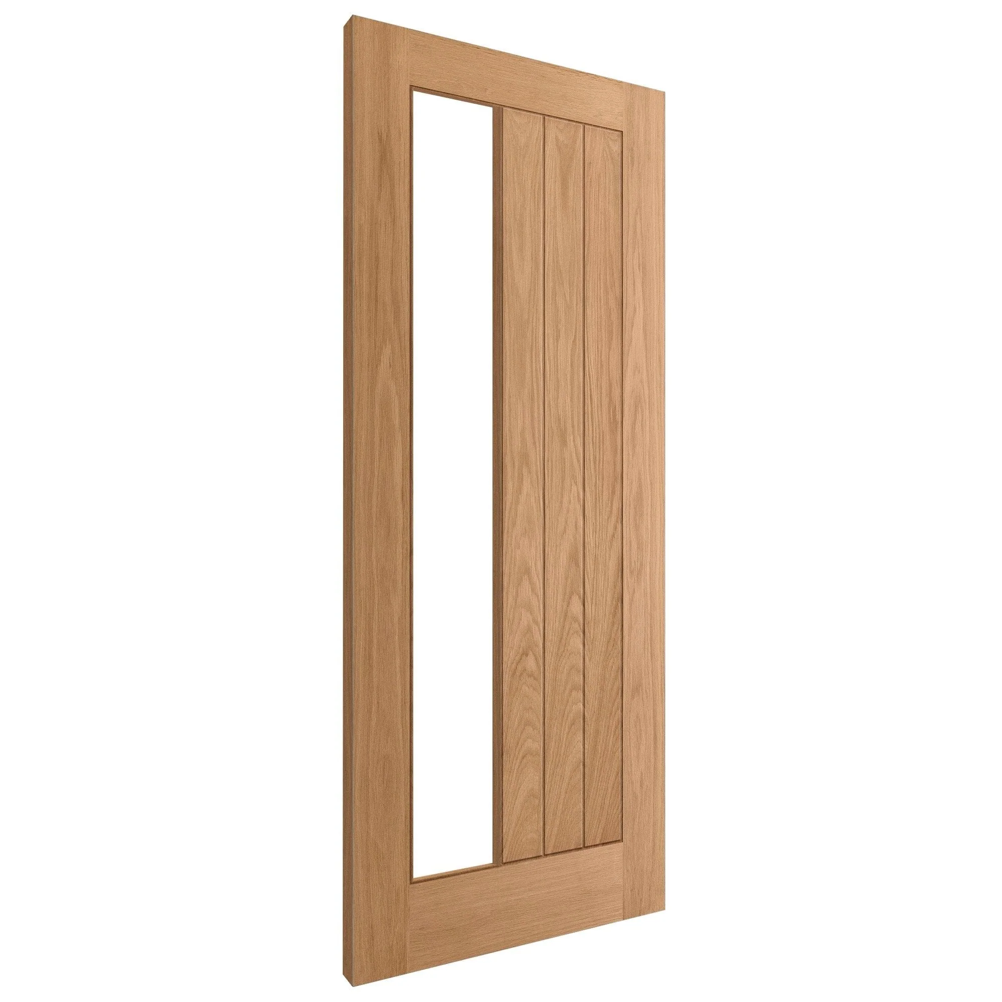 Oak Internal Fully Finished Farley 1 Light Obscure Offset Glass Made-to-Measure Door - Image 3
