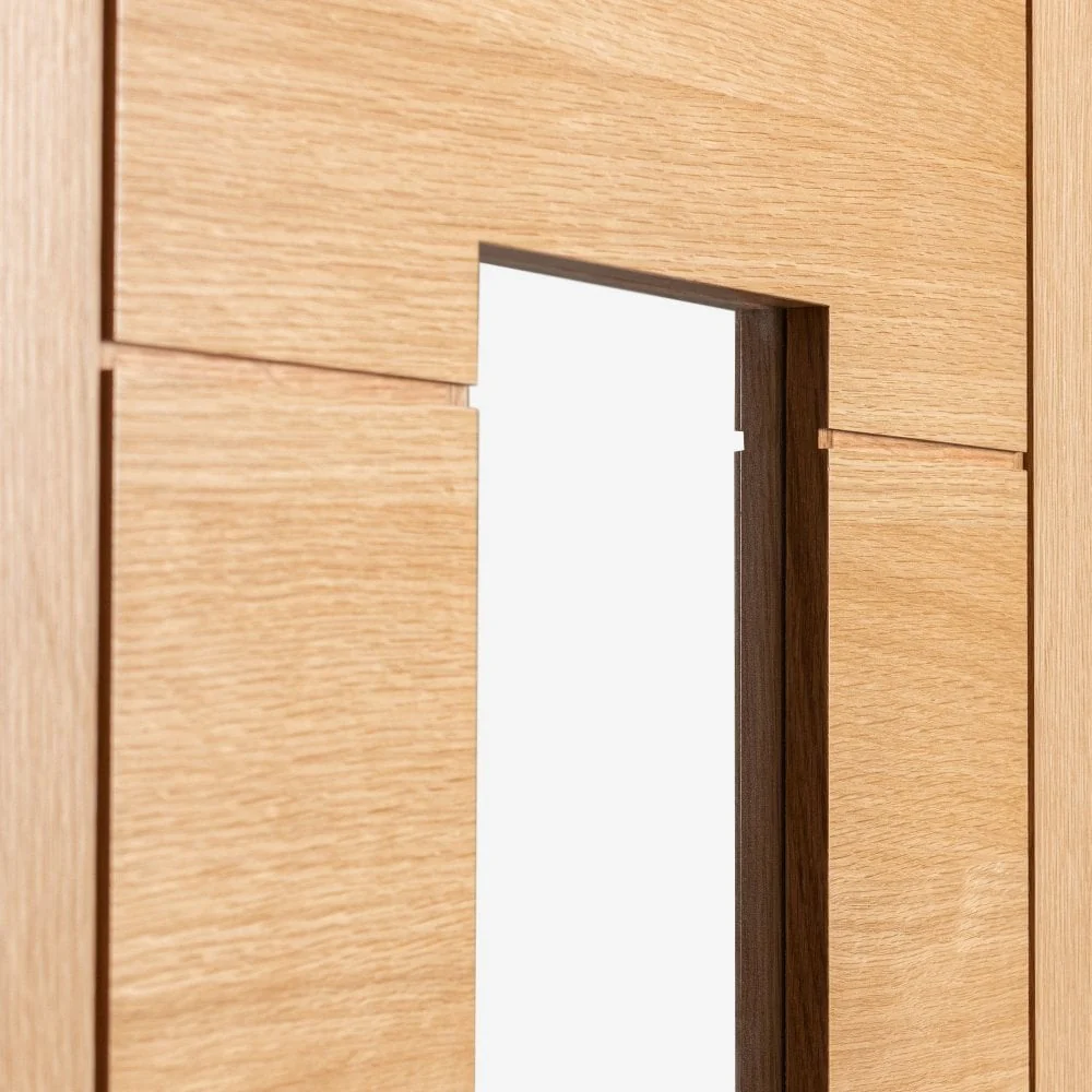 Oak Internal Fully Finished Pedrena 1 Light Clear Glass Made-to-Measure Door - Image 4
