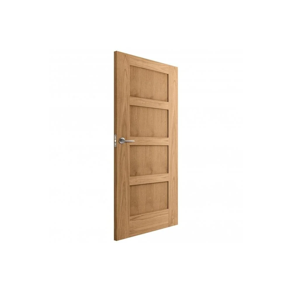 Oak Internal Fully Finished Shaker Made-to-Measure FD30 Fire Door - Image 2