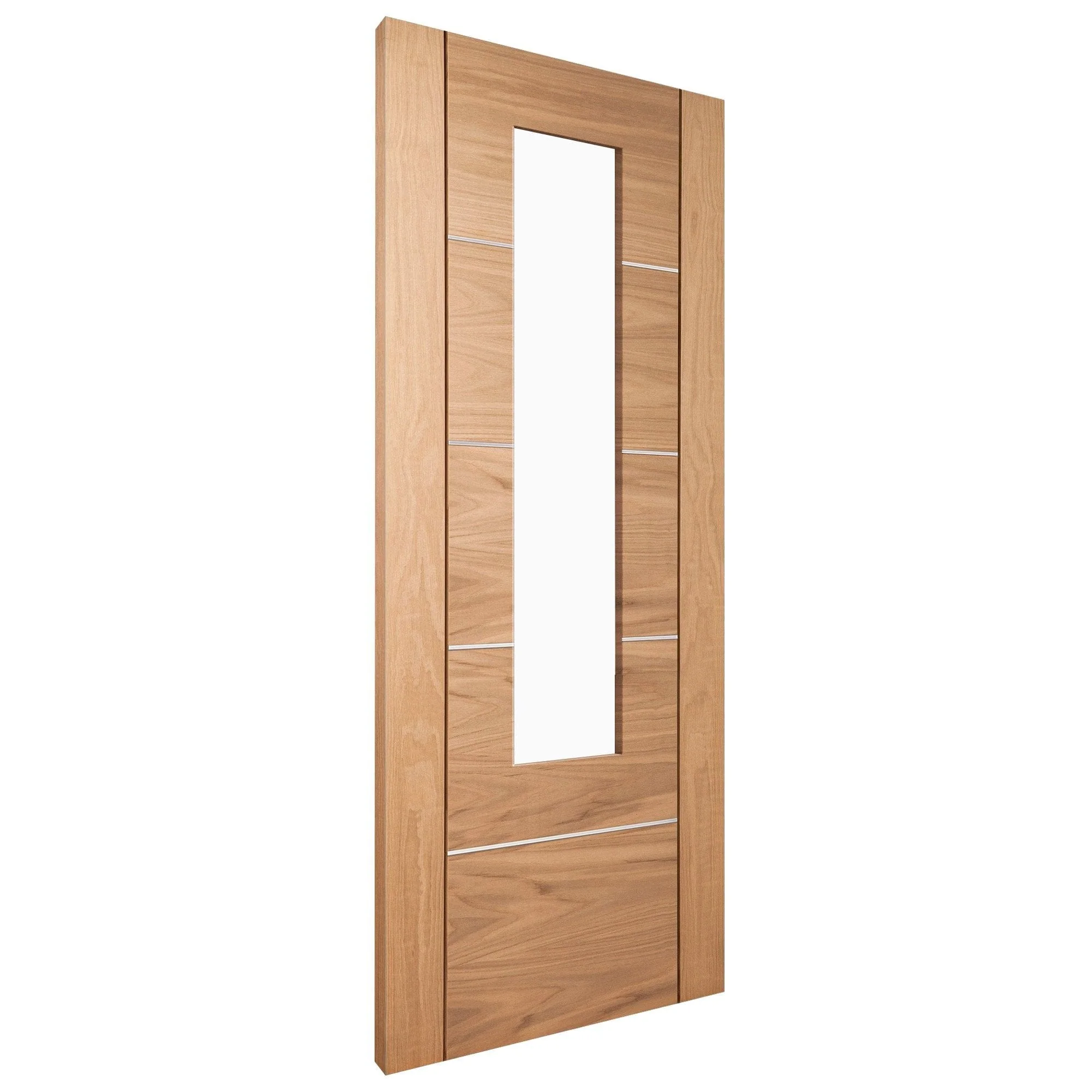 Oak Internal Fully Finished Venice 1 Light Clear Glass Door - Image 3