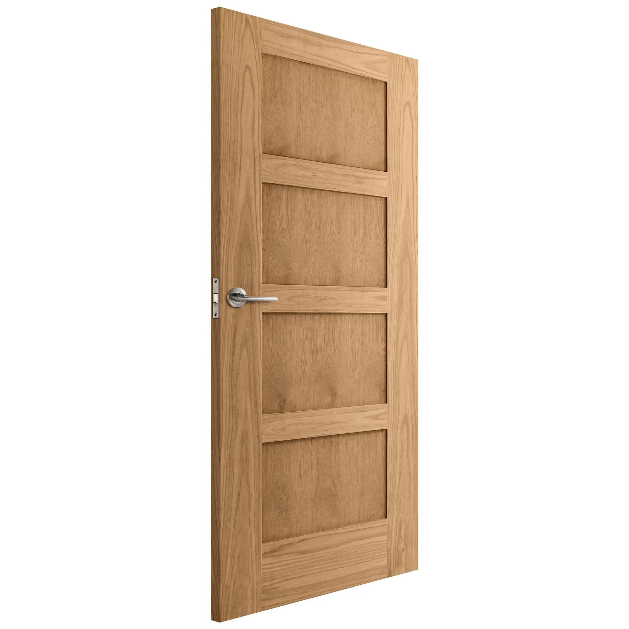 Oak Internal Unfinished Shaker 4 Panel Door - Image 2