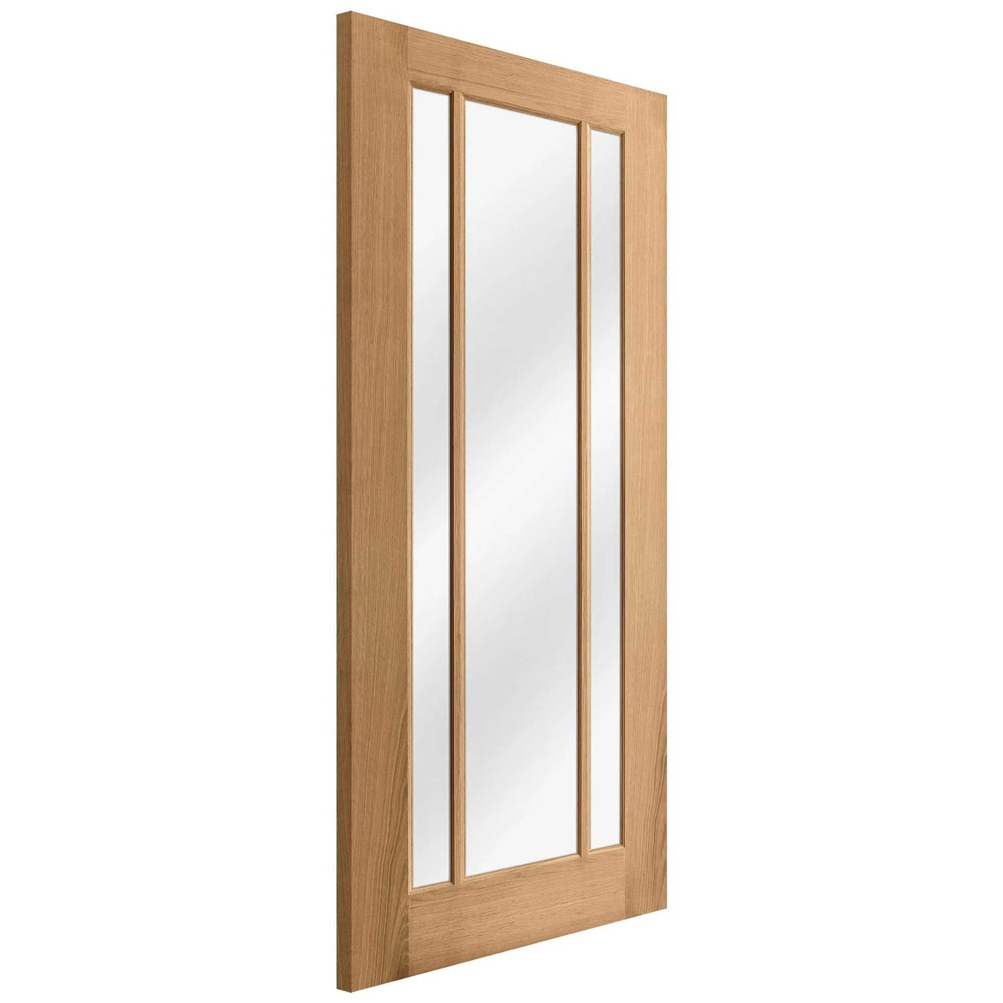 Oak Internal Unfinished Toledo 3 Light Clear Glass Made-to-Measure Door - Image 4