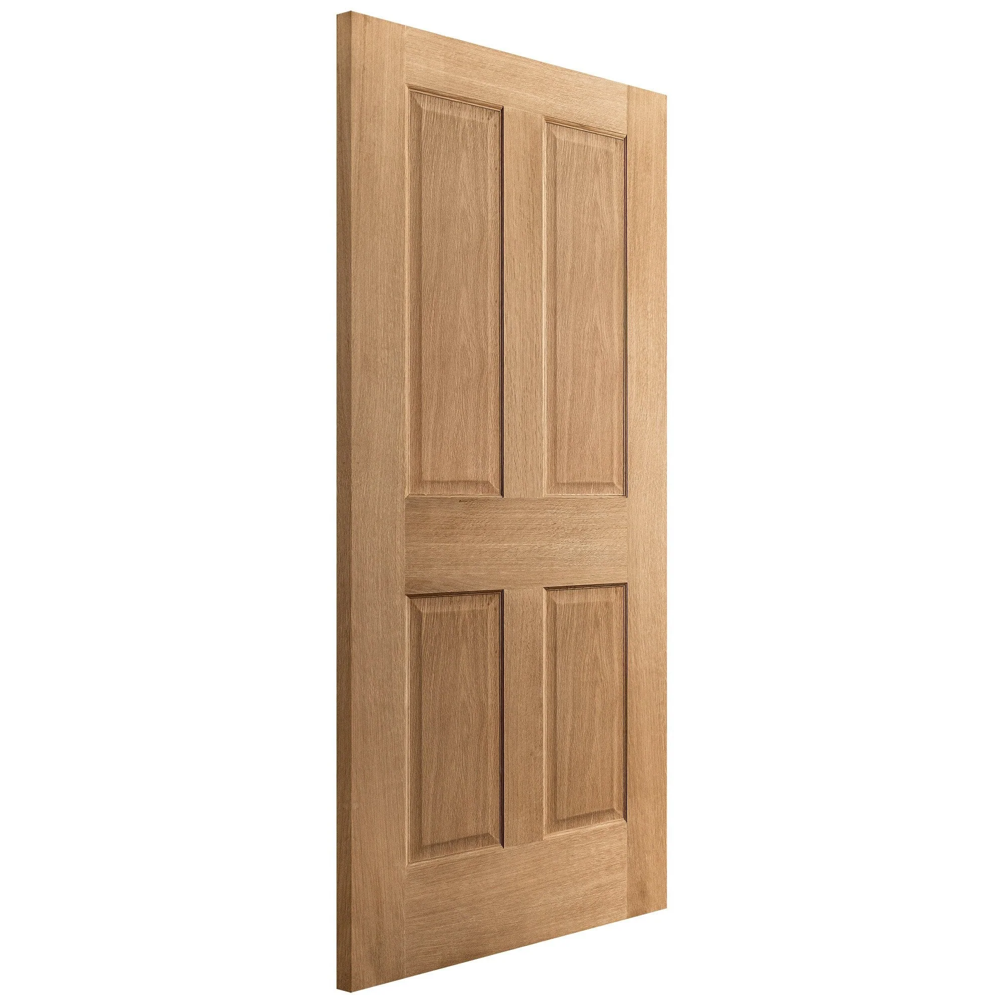 Oak Internal Unfinished Traditional Victorian 4 Panel Door - Image 2