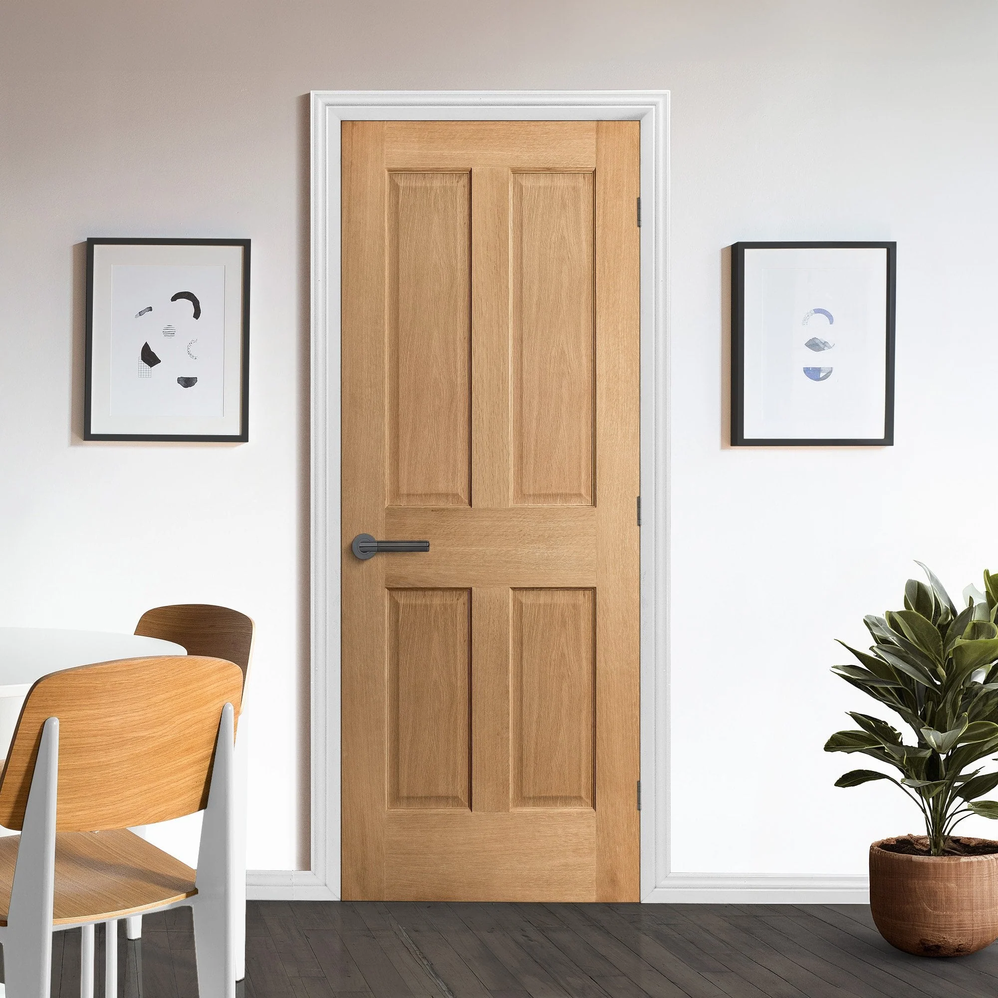 Oak Internal Unfinished Victorian Made-to-Measure FD30 Fire Door
