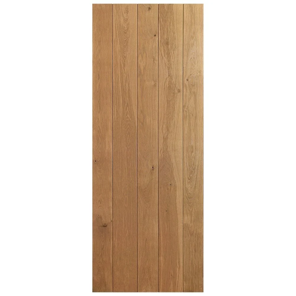 Solid Oak Internal Unfinished Rustic Grange Solid Made-to-Measure Ledged Door - Image 6