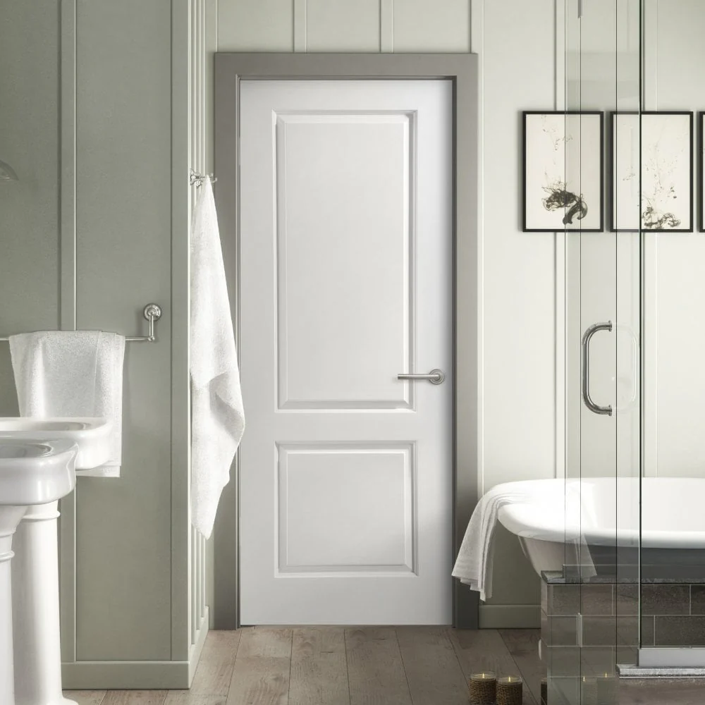 White Internal Lifestyle Moulded Smooth Caprice 2 Panel Door