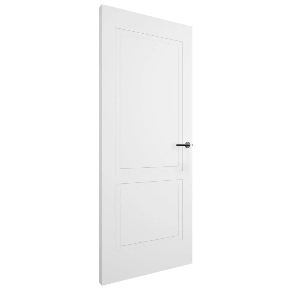 White Internal Lifestyle Moulded Smooth Shallow Groove 2 Panel Door - Image 2