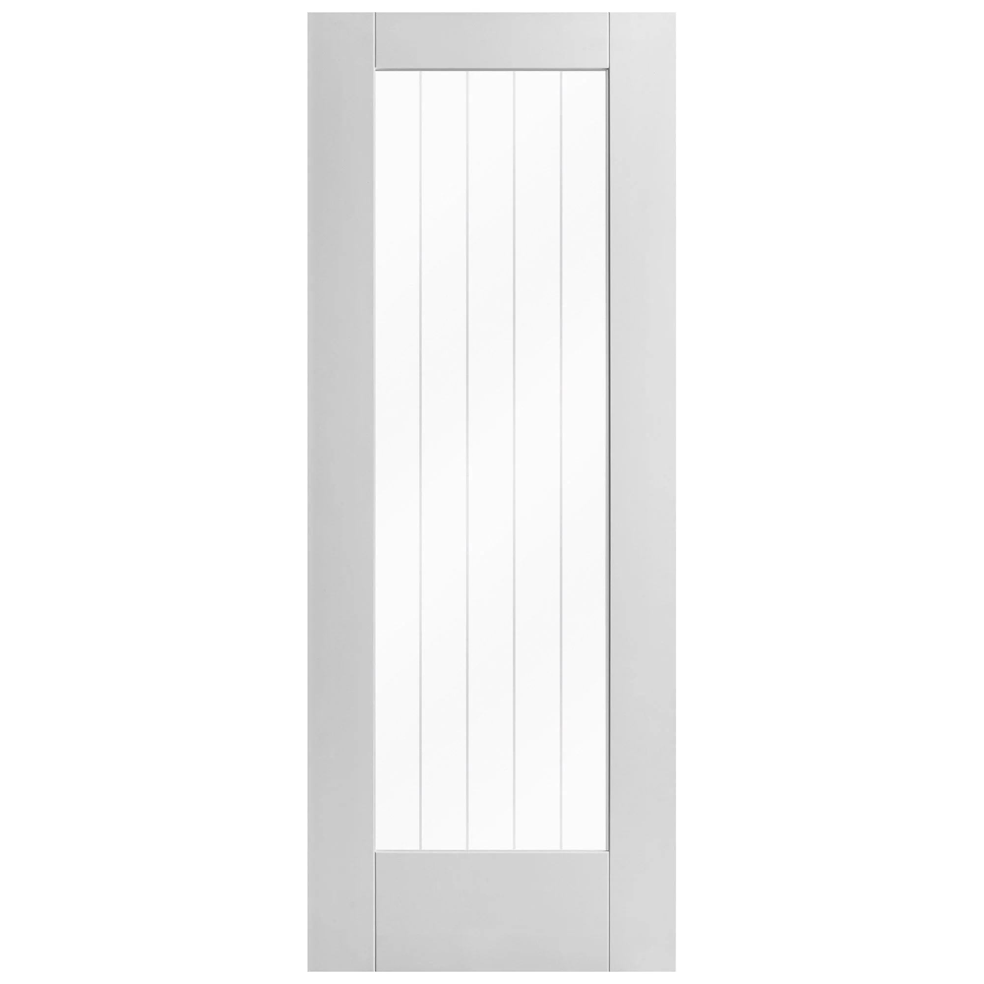 White Internal Primed Cottage 1 Light Clear Glass with Obscure Lines Made-to-Measure Door - Image 3