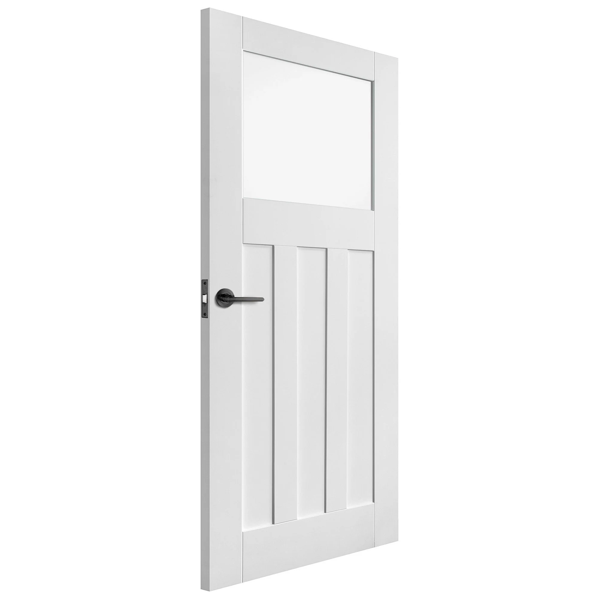 White Internal Primed DX 1930's Clear Glass Made-to-Measure Door - Image 2