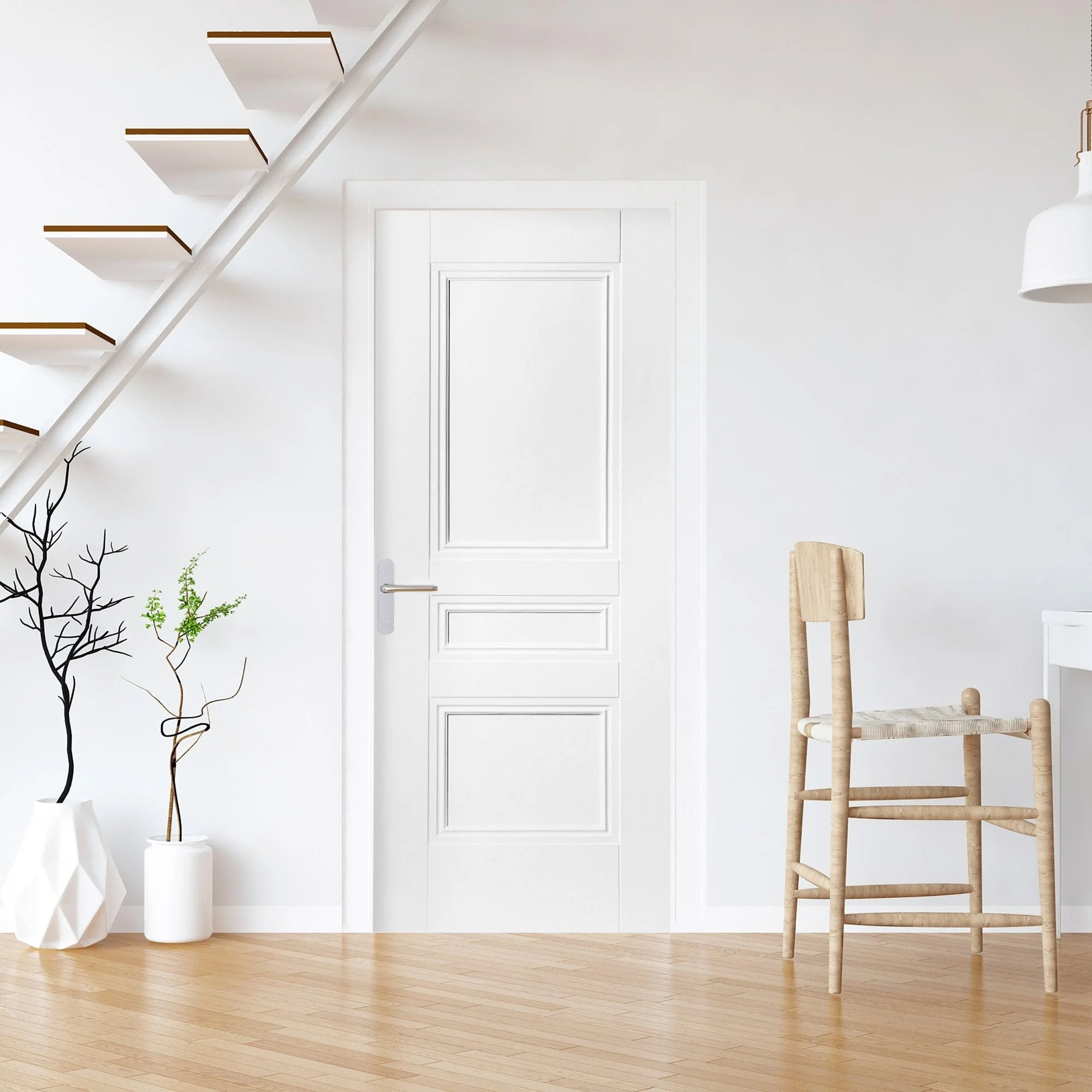 White Internal Primed Elegance Henley 3 Panel Door - Image 6