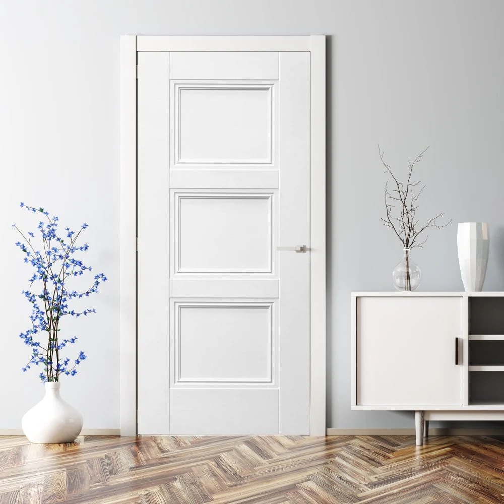 White Internal Primed Elegance Ripley FD30 Fire Door - Image 5