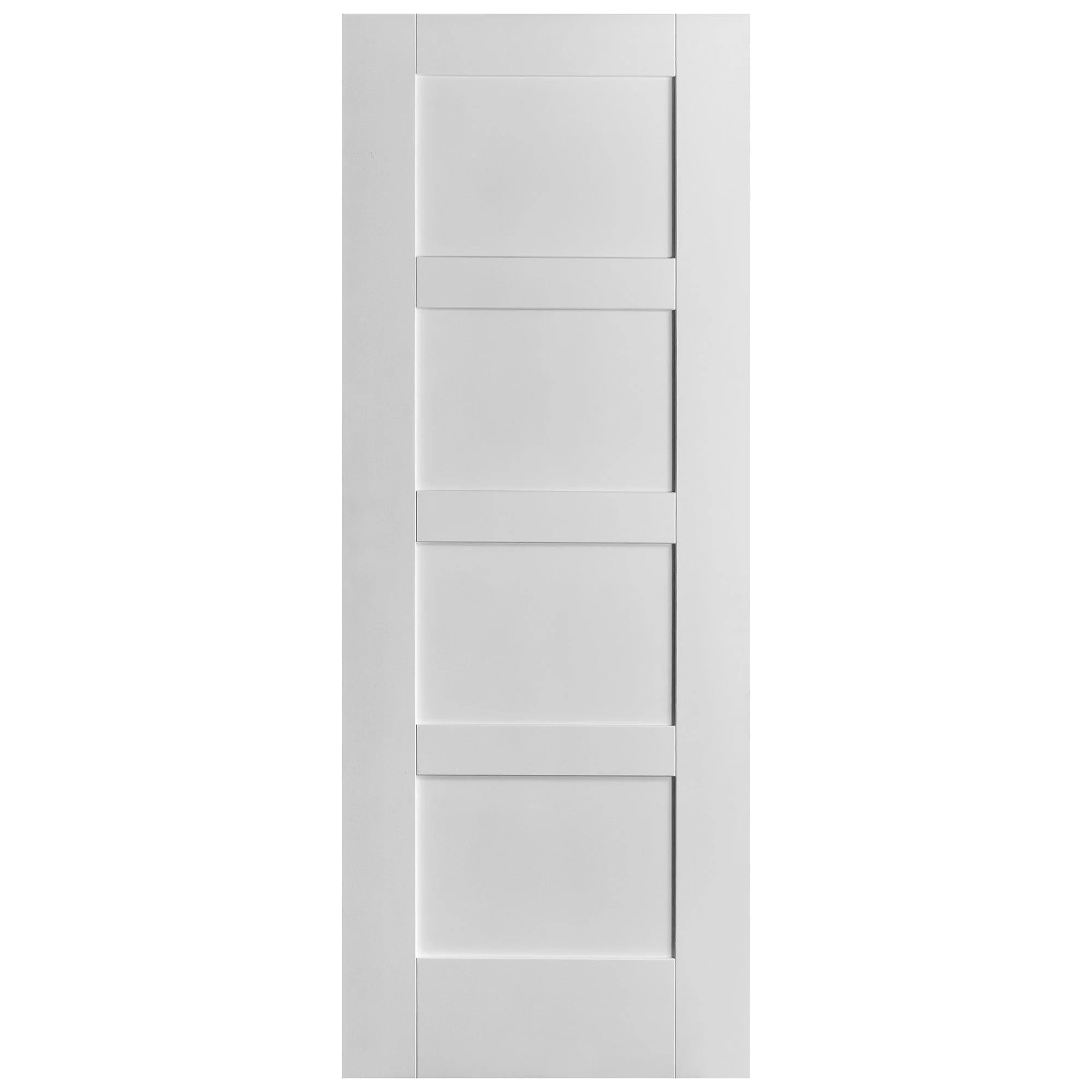 White Internal Primed Flat Shaker 4 Panel Door - Image 3