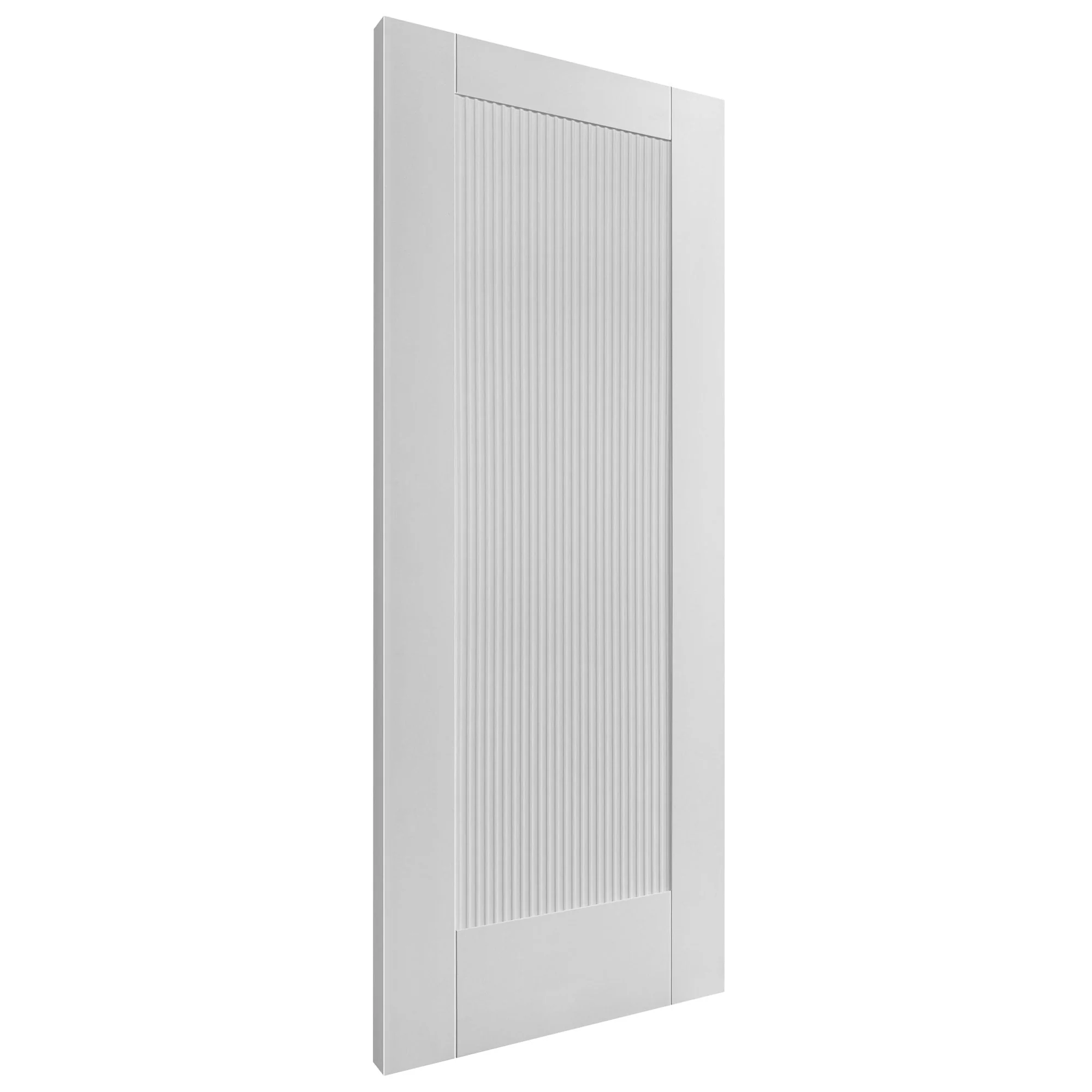 White Internal Primed Fluted Pattern 10 Panelled Door - Image 2