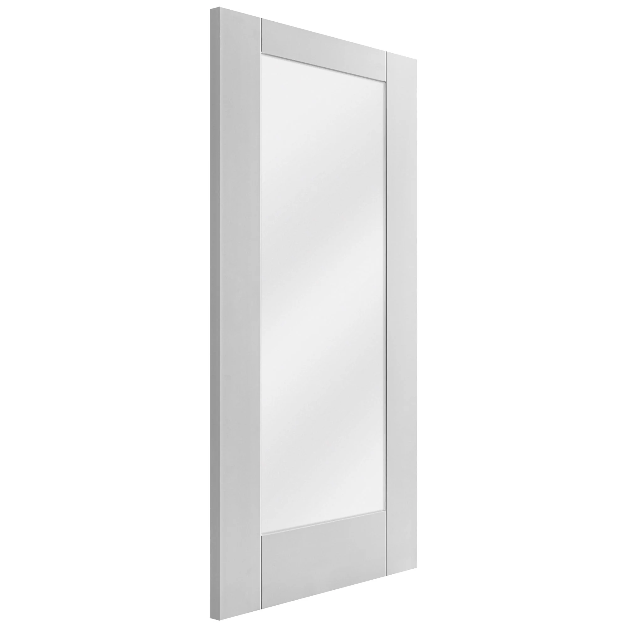 White Internal Primed Pattern 10 Obscure Glass Door - Image 4