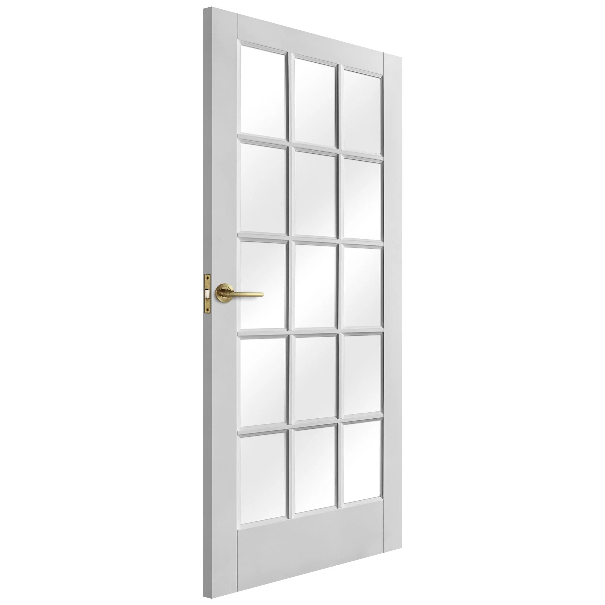 White Internal Primed SA 15 Light Clear Glass Door - Image 2