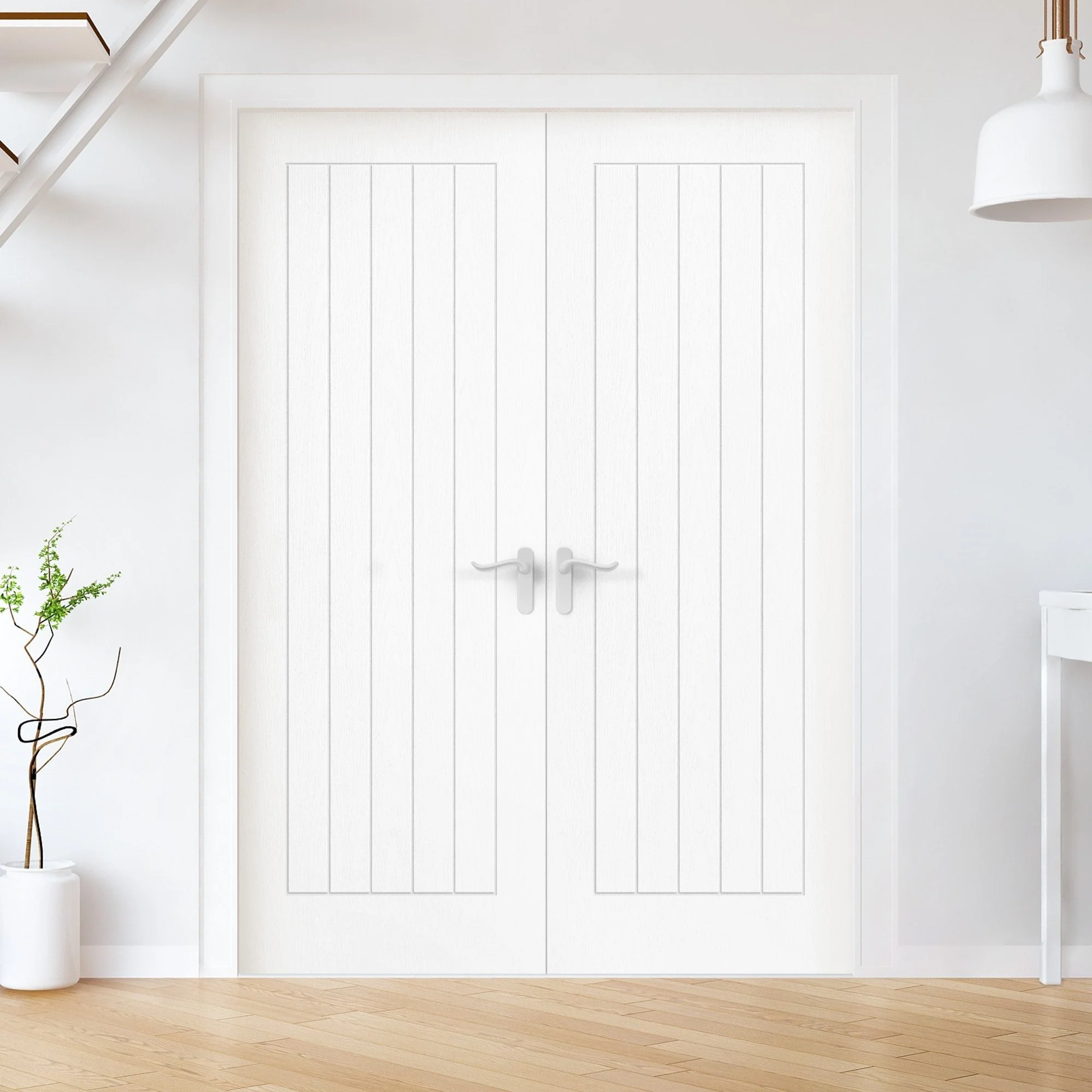White Internal Fully Finished Textured Lifestyle Cottage Door - Image 4