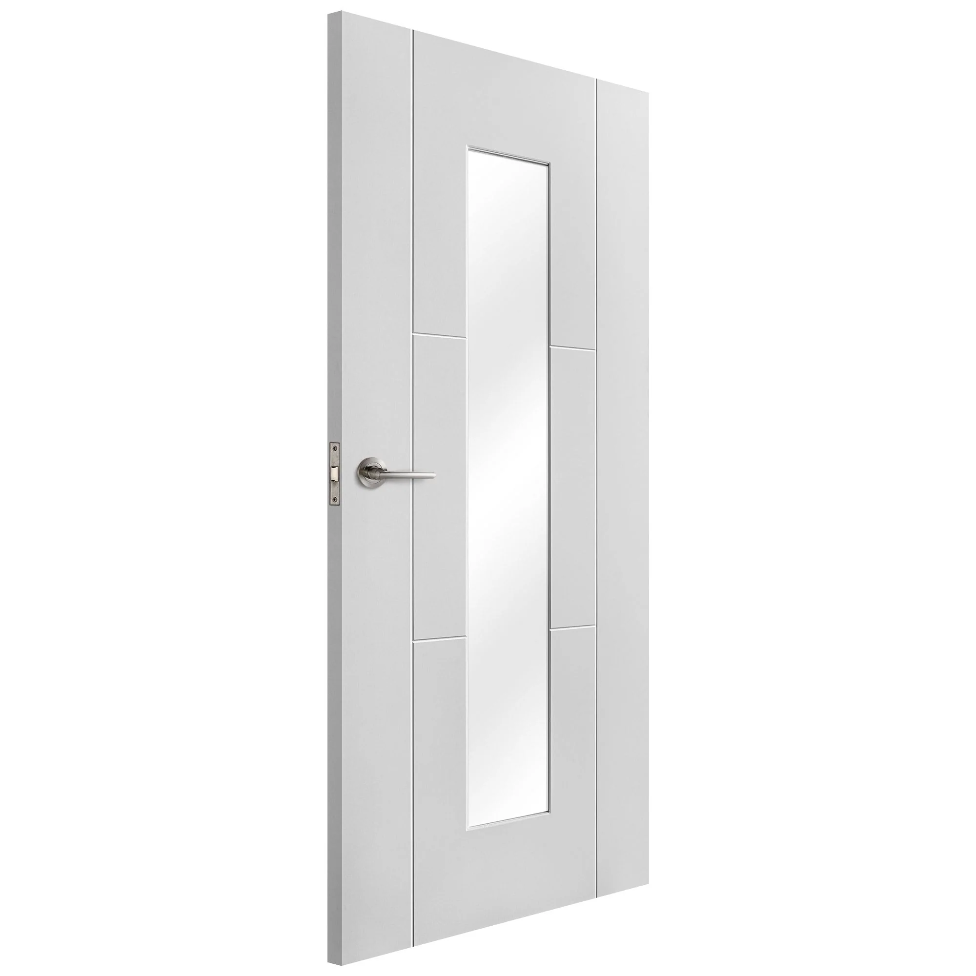 White Internal Primed Trent 1 Light Clear Glass Door - Image 2