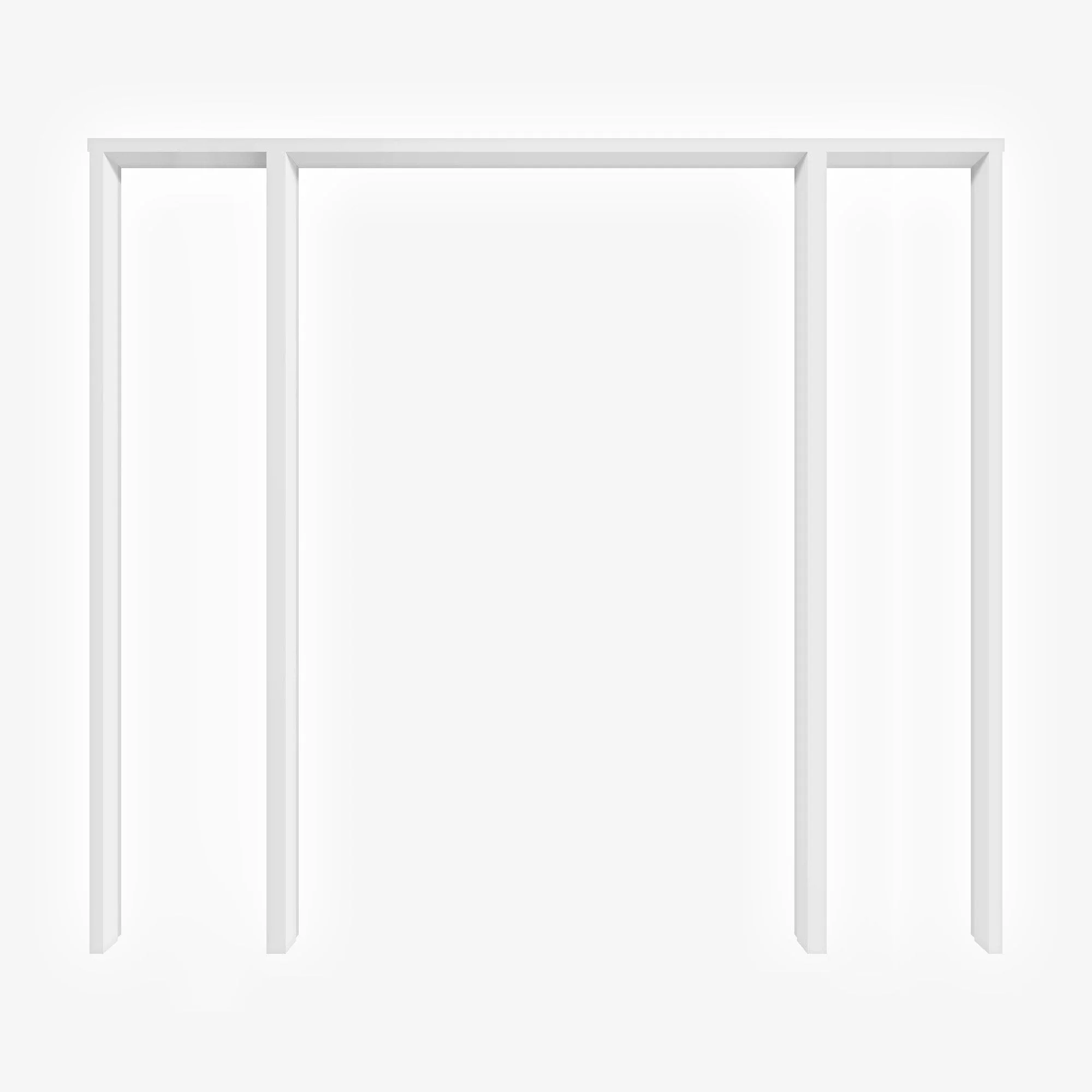 White Primed Internal SA 15L Clear Glass 1 Panel Sidelight Room Divider Set - Image 2