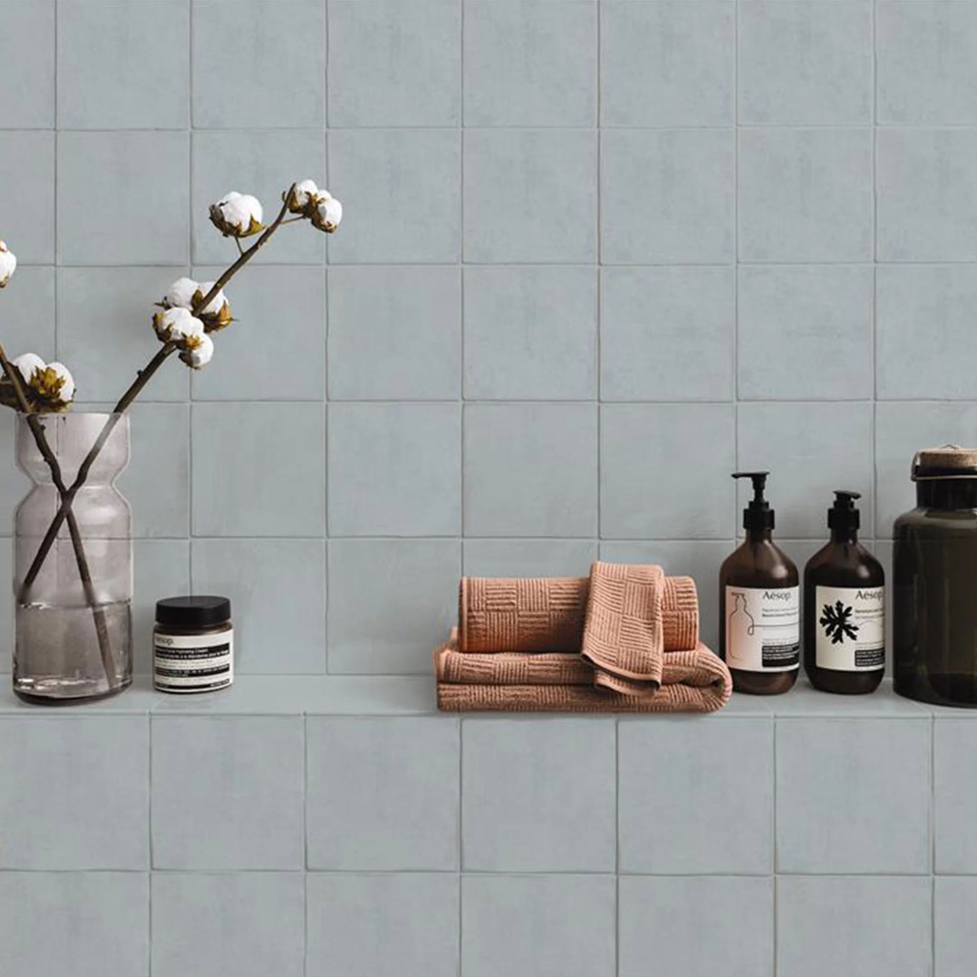 Light Blue - Vivid 8mm Gloss Tile Sample (P12223) - Image 2