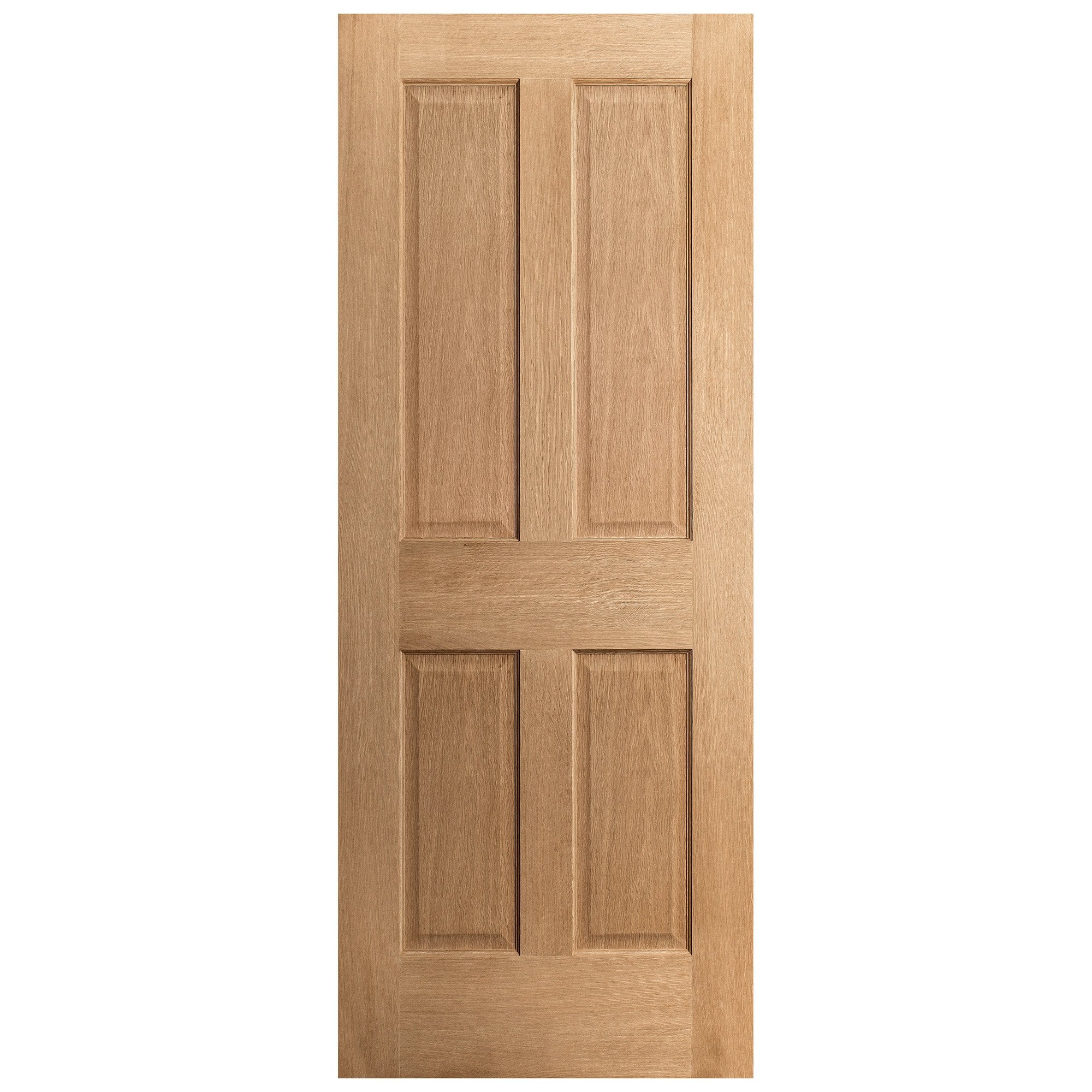 Oak Internal Unfinished Traditional Victorian 4 Panel FD30 Fire Door - Image 3