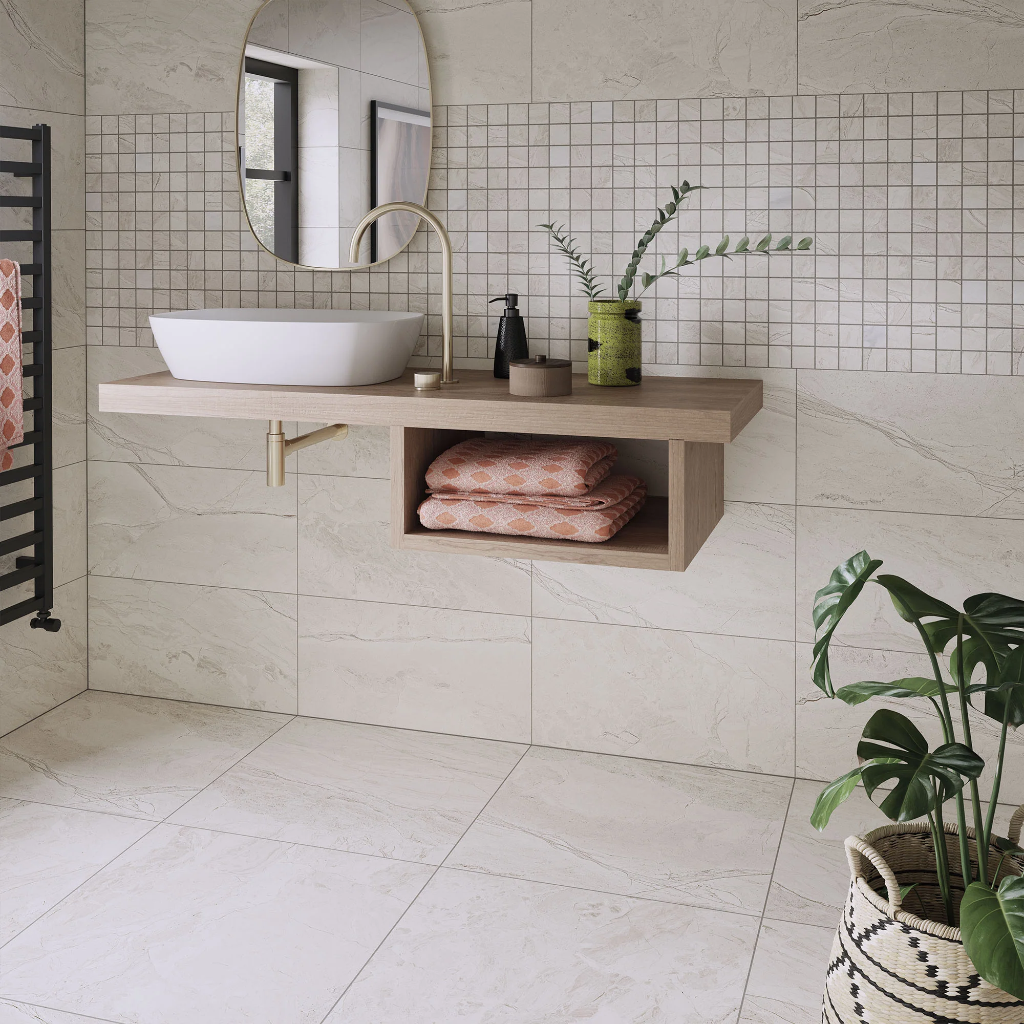 White Matt - Origins Smooth Porcelain Wall & Floor Tile - Image 3